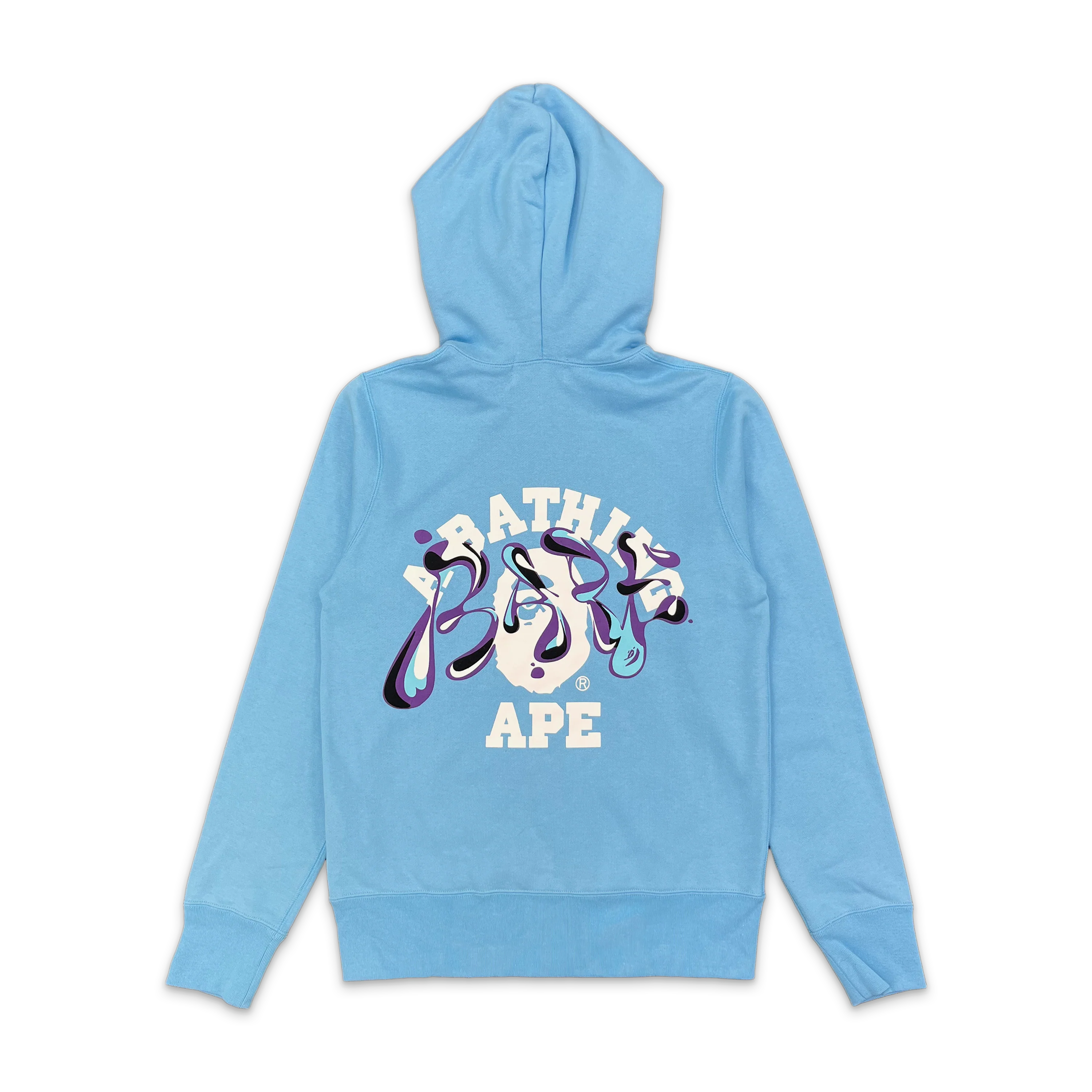 Marble Camo Liquid College Full Zip Hoodie “Sax” - Image 2