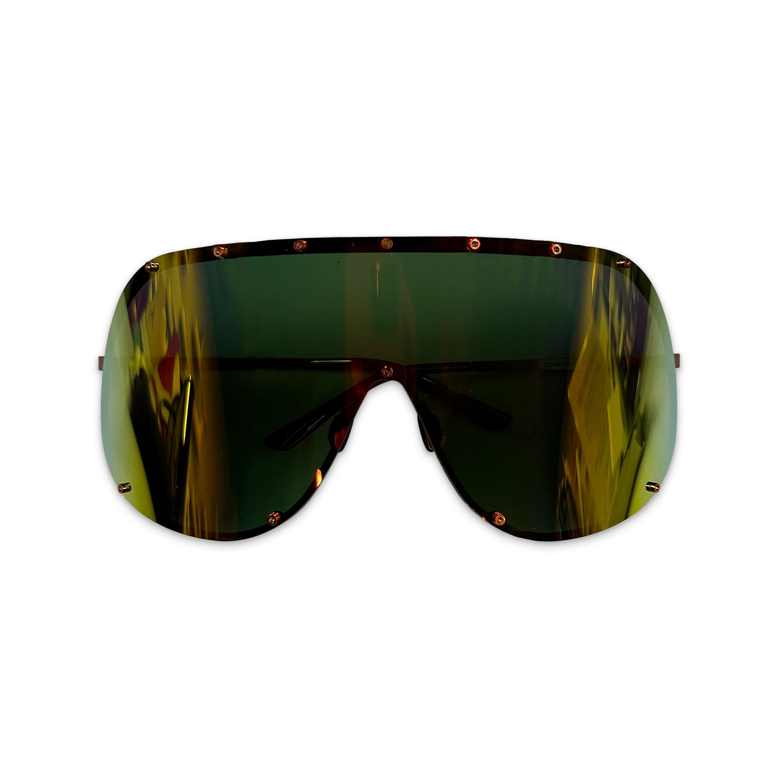 Mask Shield Sunglasses "Orange Reflective"