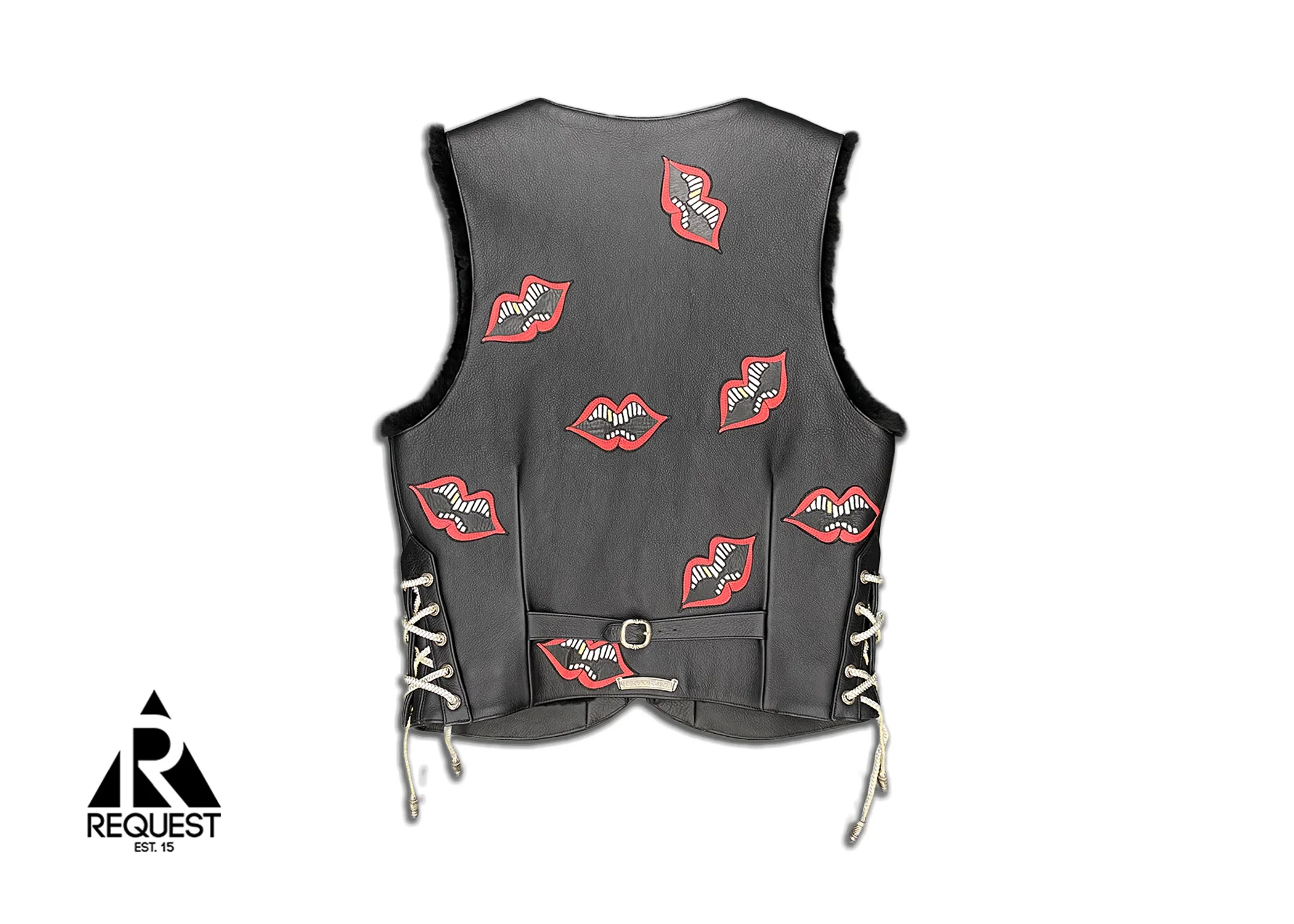 Matty Boy Chomper Mink Leather Vest "Black" - Image 3