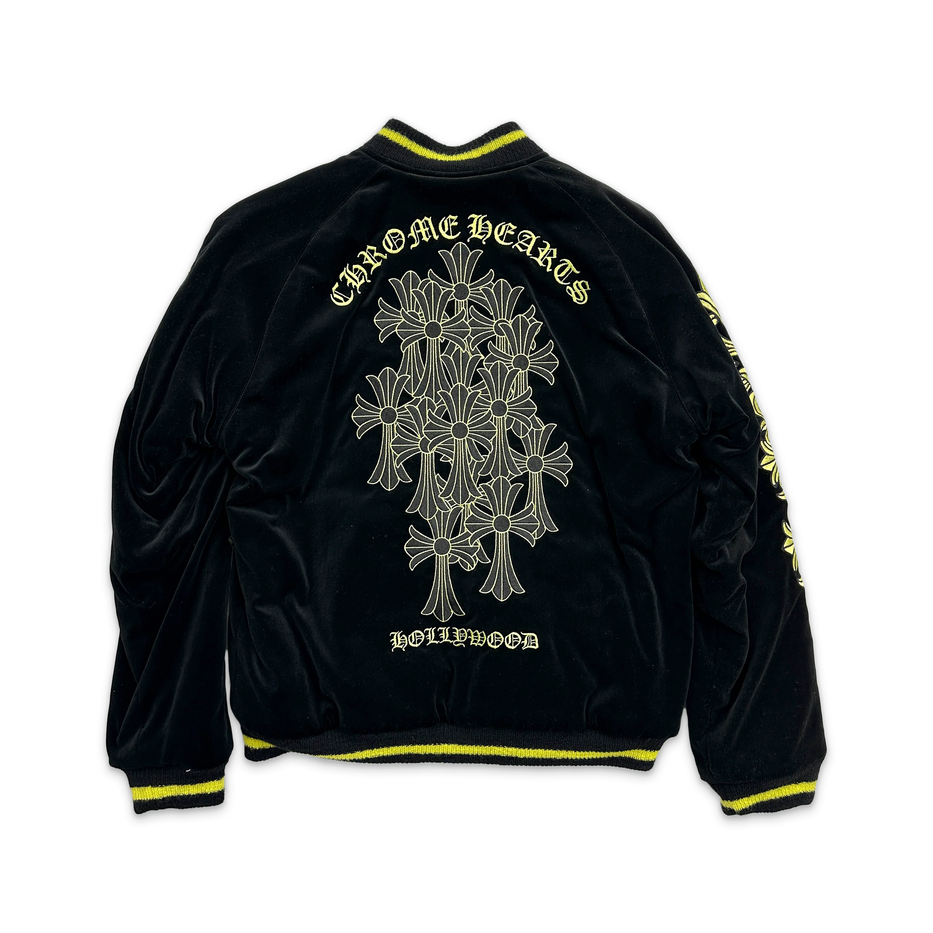 Matty Boy Flaming Youth Reversible Souvenir Jacket "Black/Yellow" - Image 2