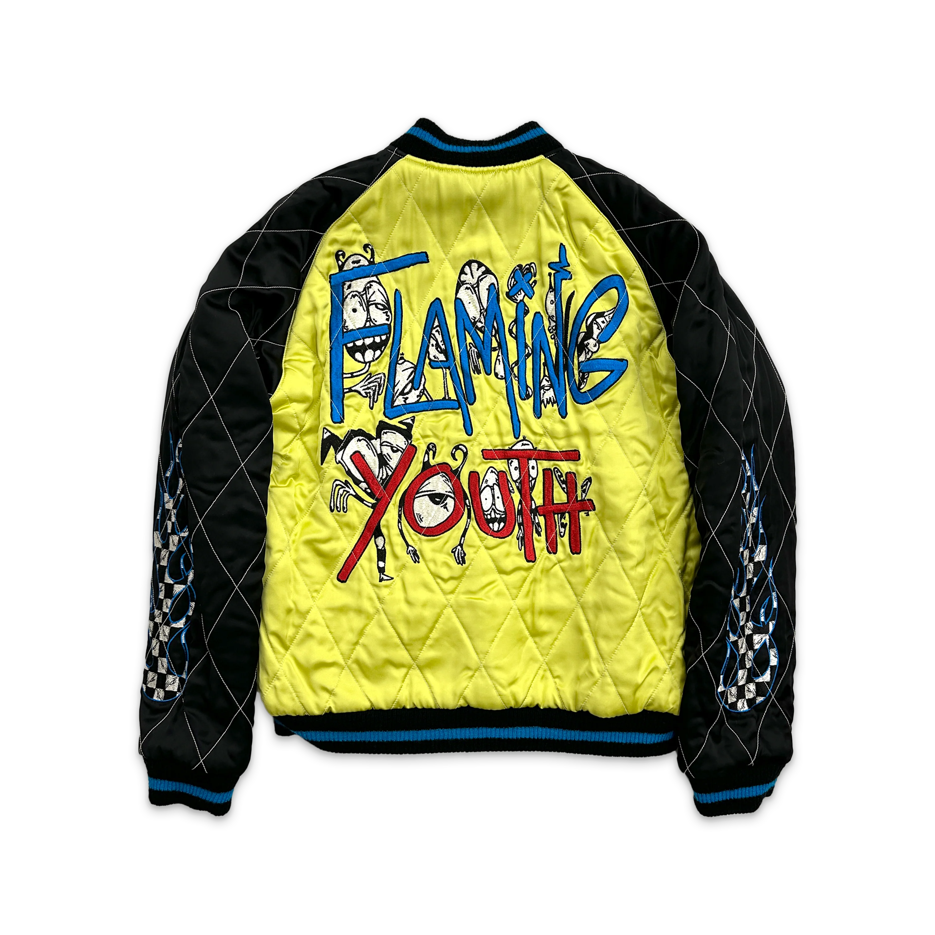 Matty Boy Flaming Youth Reversible Souvenir Jacket "Black/Yellow" - Image 4