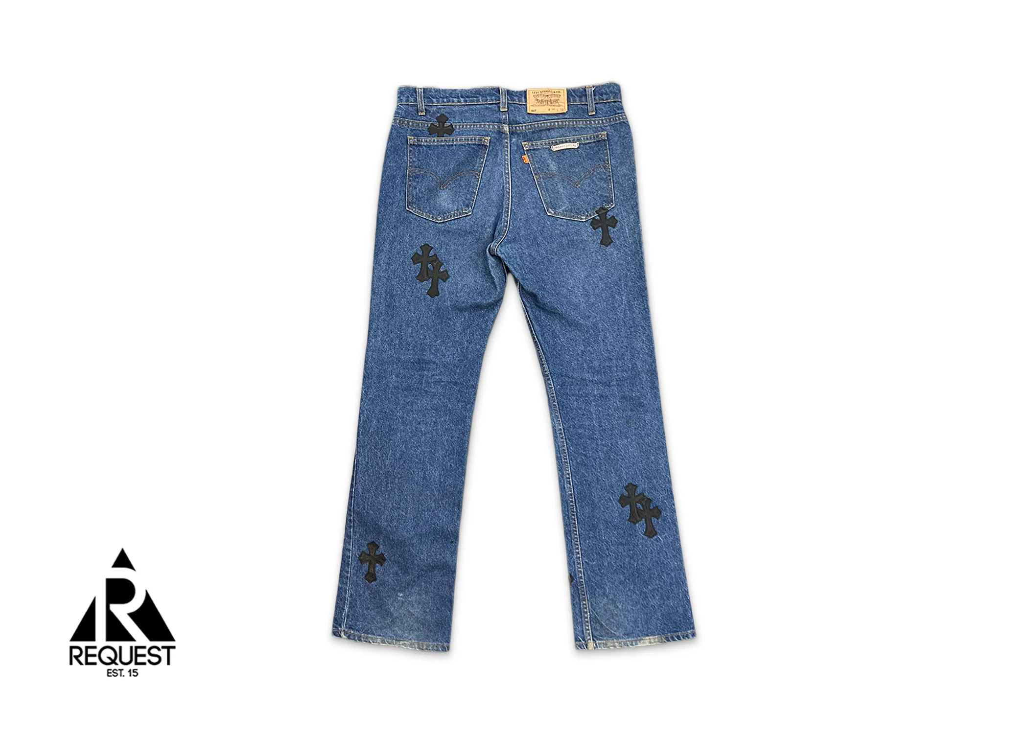 Medium Wash Levi's Denim "Black Crosses" - Image 2