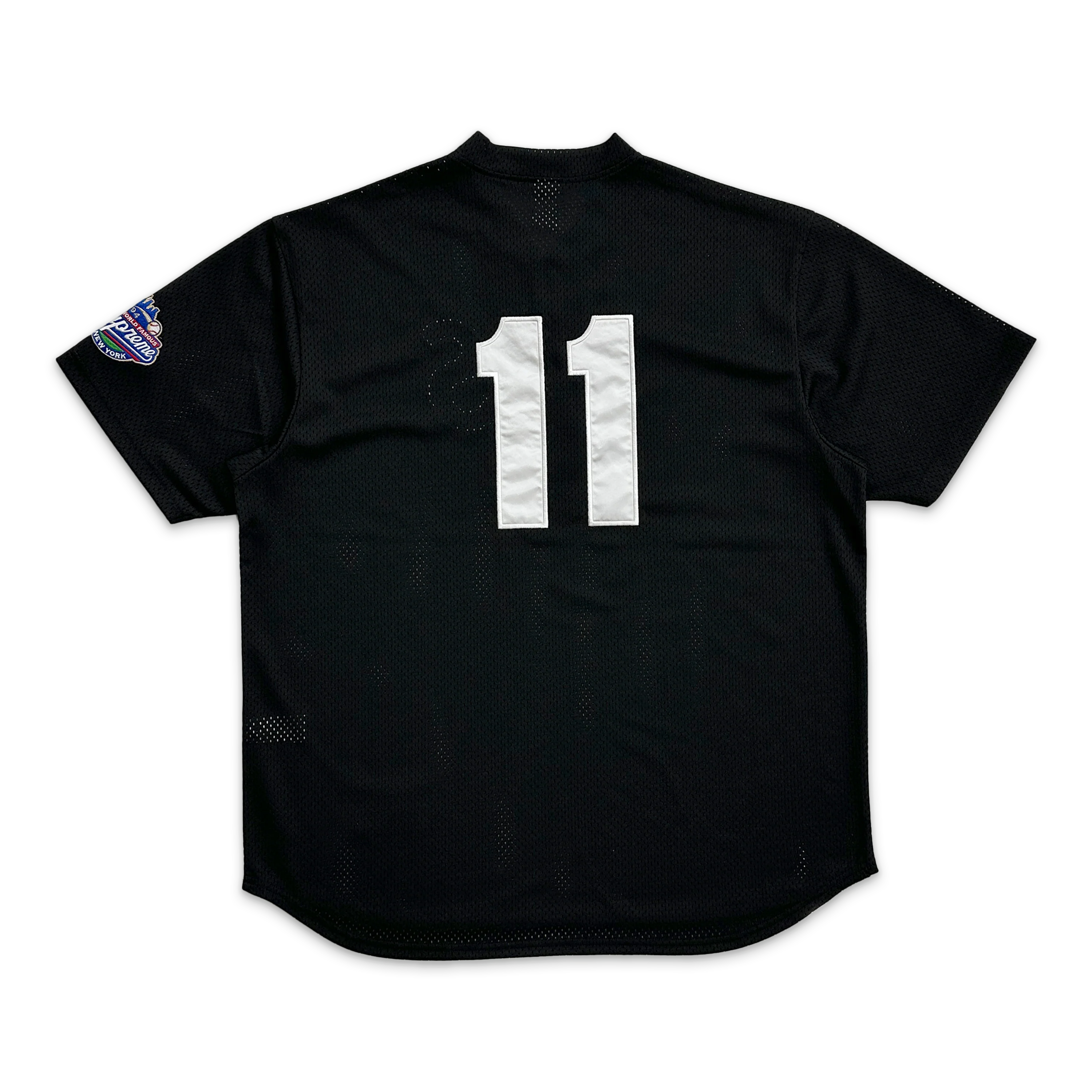 Mesh Henley Baseball Jersey "Black" - Image 2