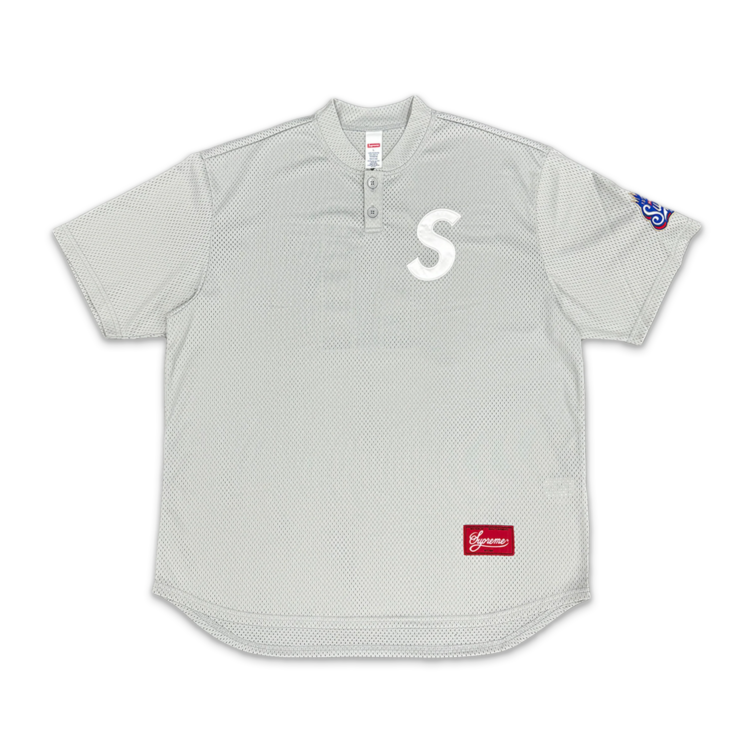 Mesh Henley Baseball Jersey "Grey"