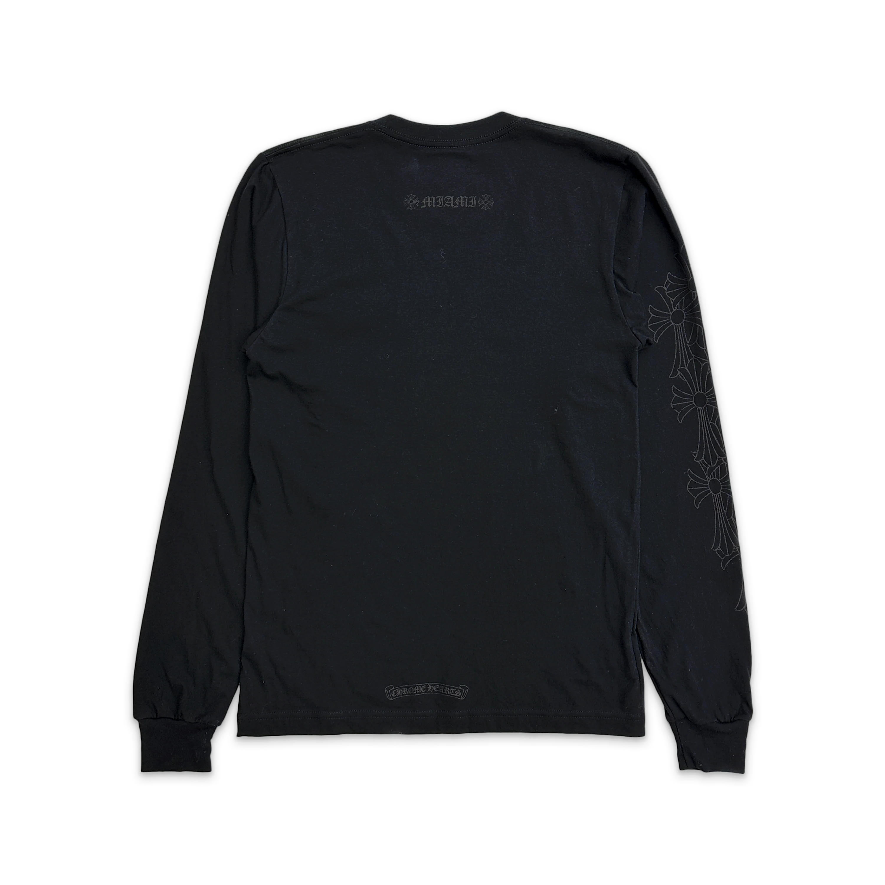 Miami Exclusive Vertical Cemetery Cross L/S Tee "Black" - Image 2