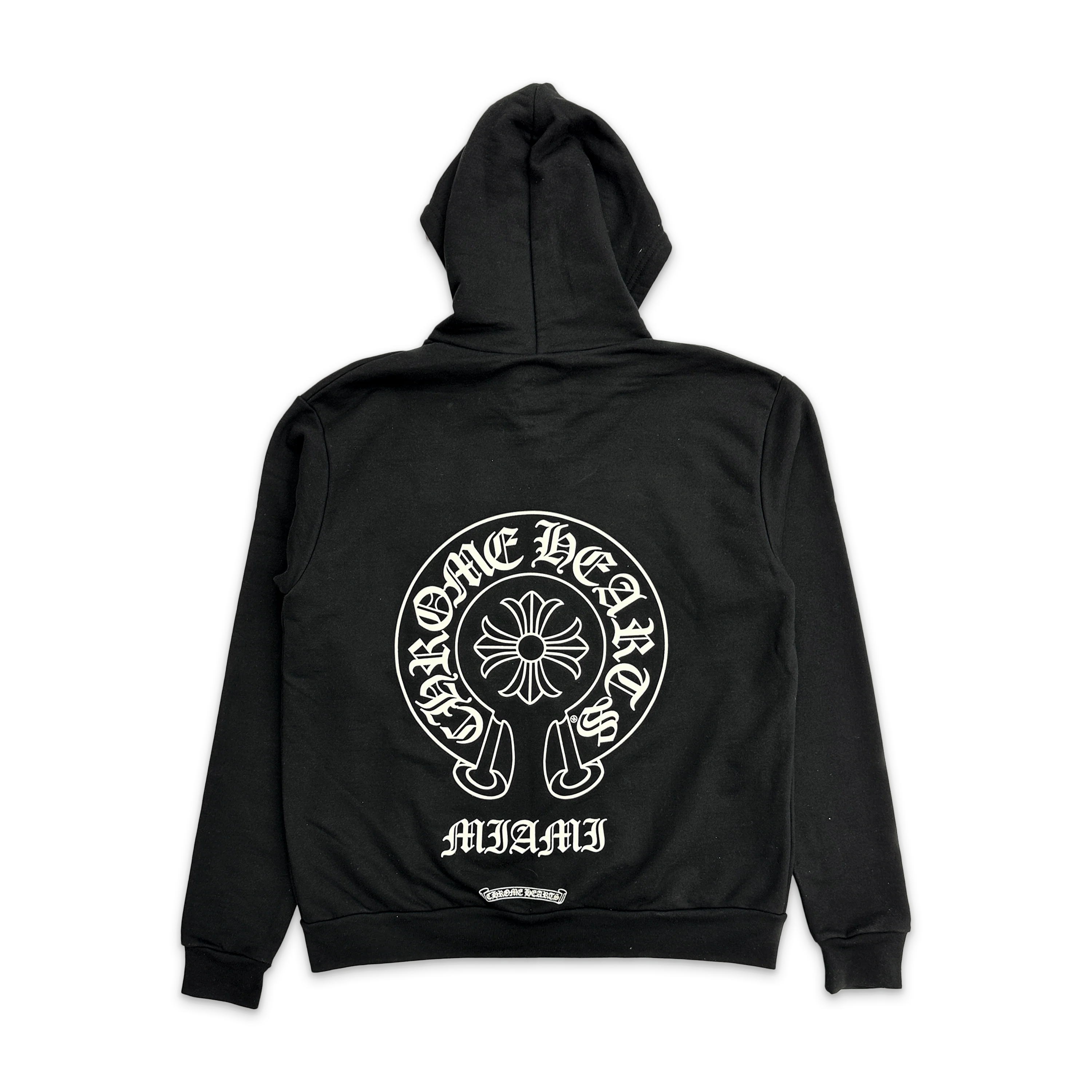 Miami Horseshoe Zip-Up Hoodie "Black" - Image 2