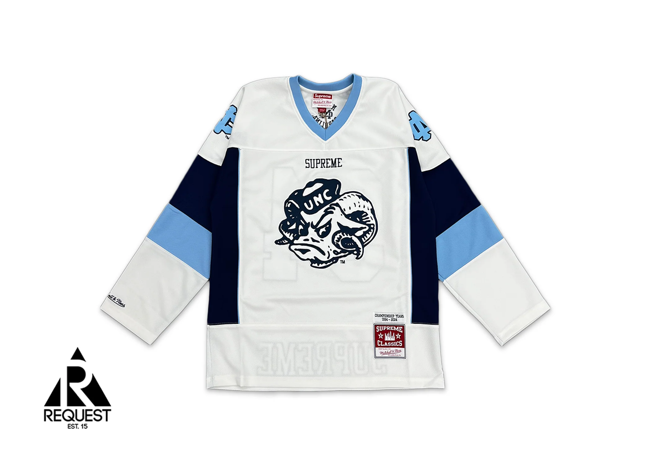 Mitchell & Ness NCAA Hockey Jersey "UNC White"