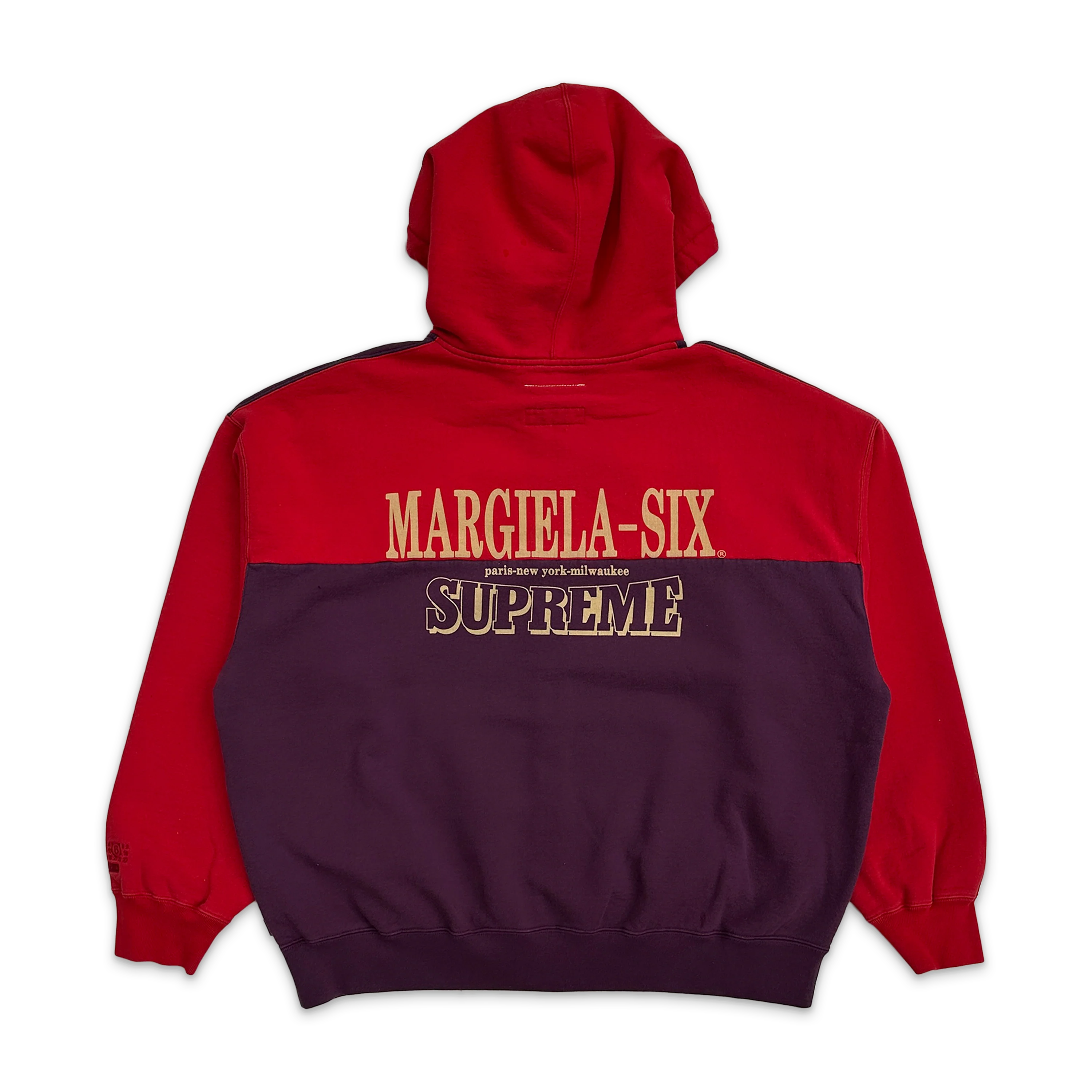 MM6 Maison Margiela Eagle Zip Up Hooded Sweatshirt “Purple/Red" SS26 - Image 2
