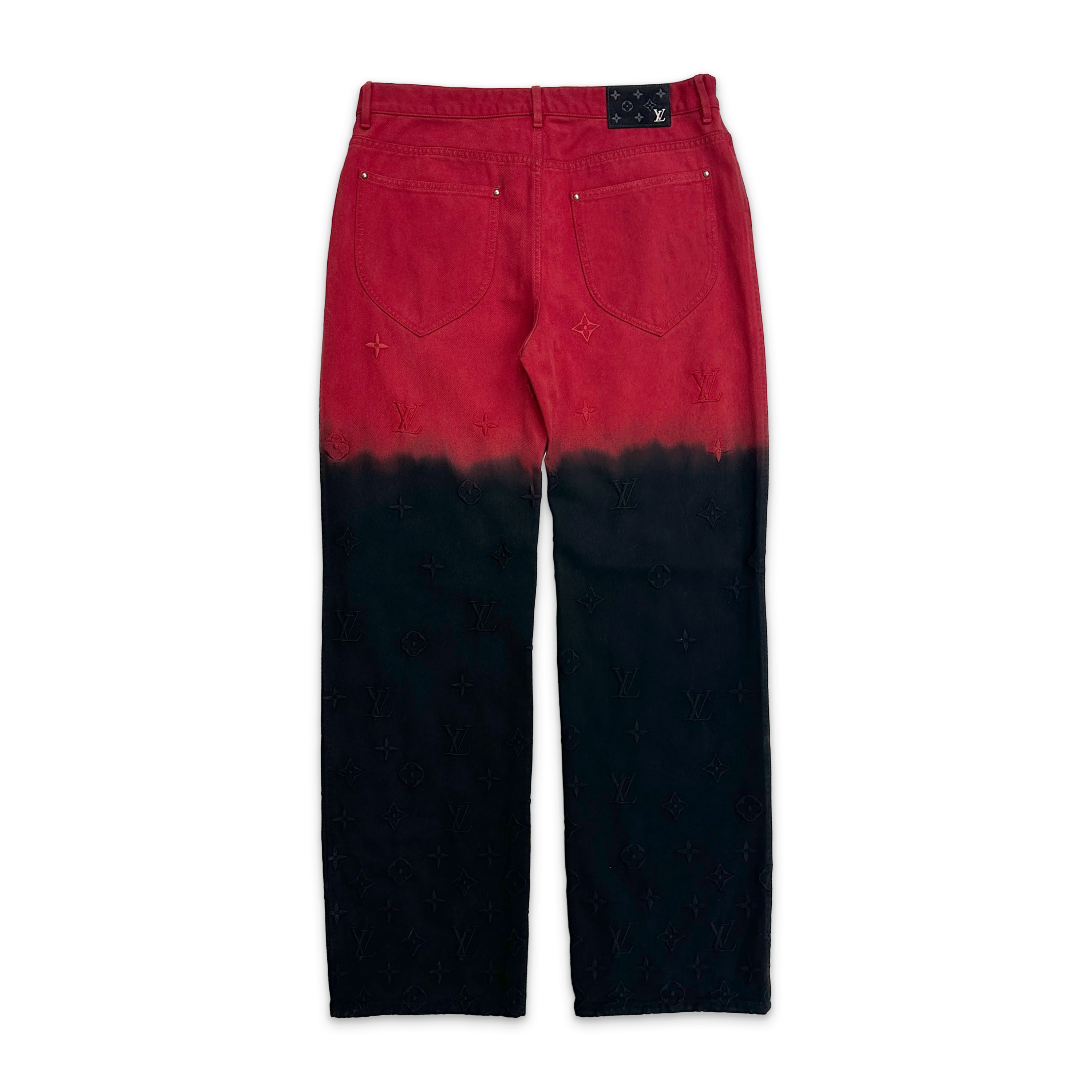 Monogram Ombre Jeans "Red Black" - Image 2
