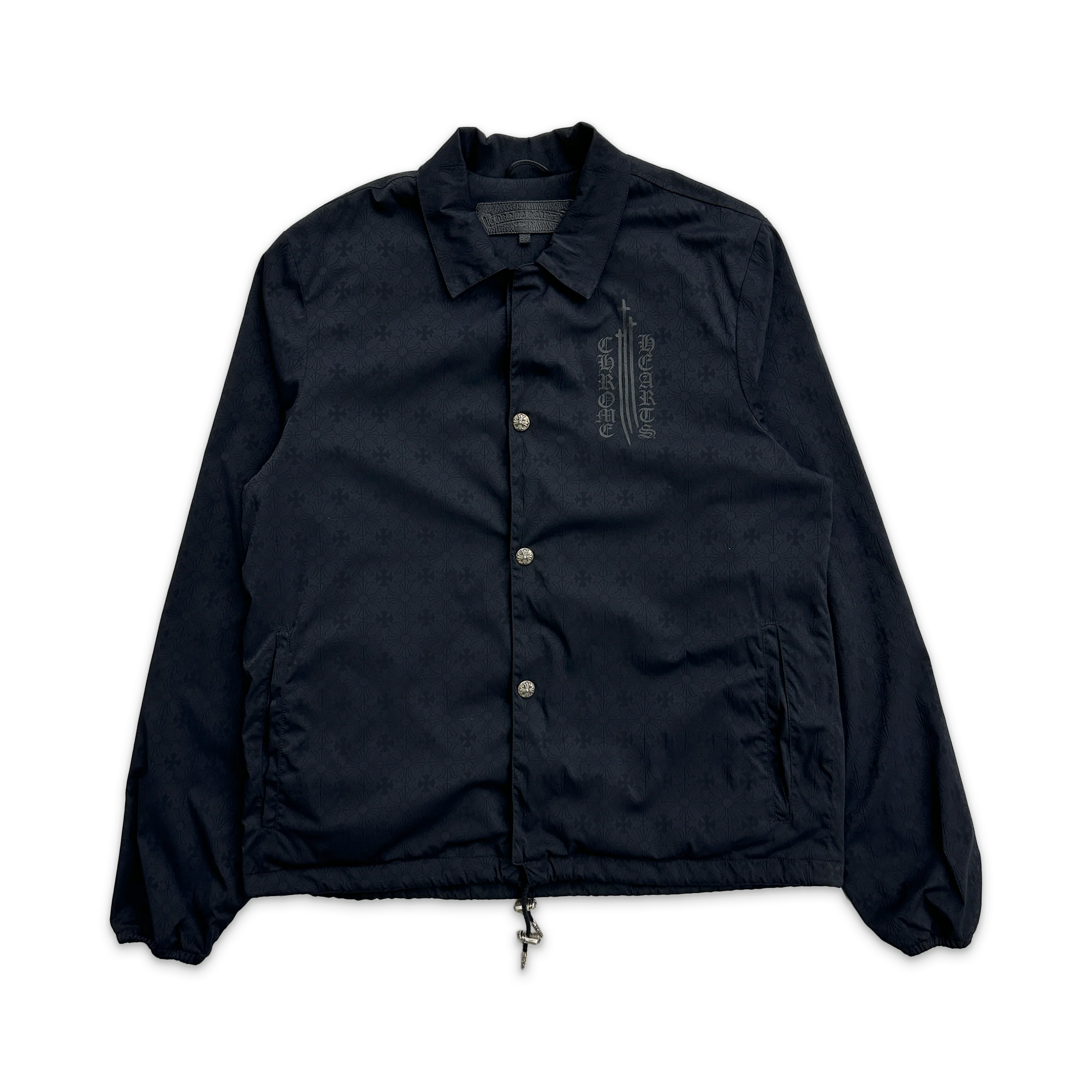Motif Eye Chart Coaches Jacket "Black"