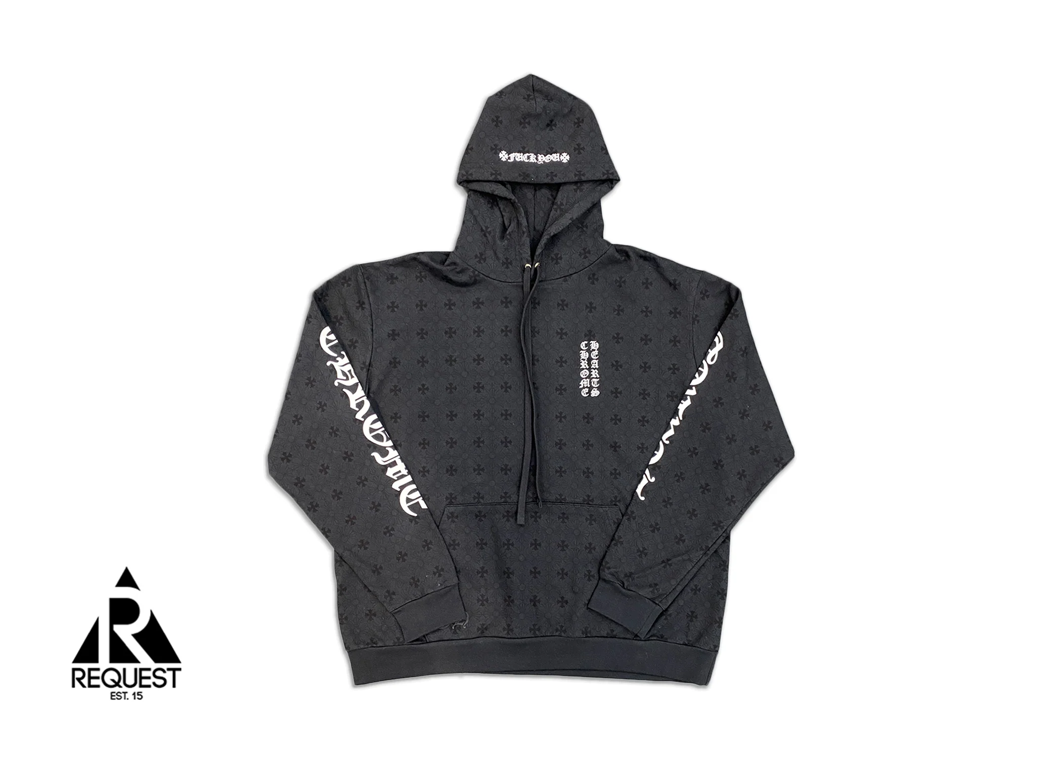 Motif Hoodie "Black"