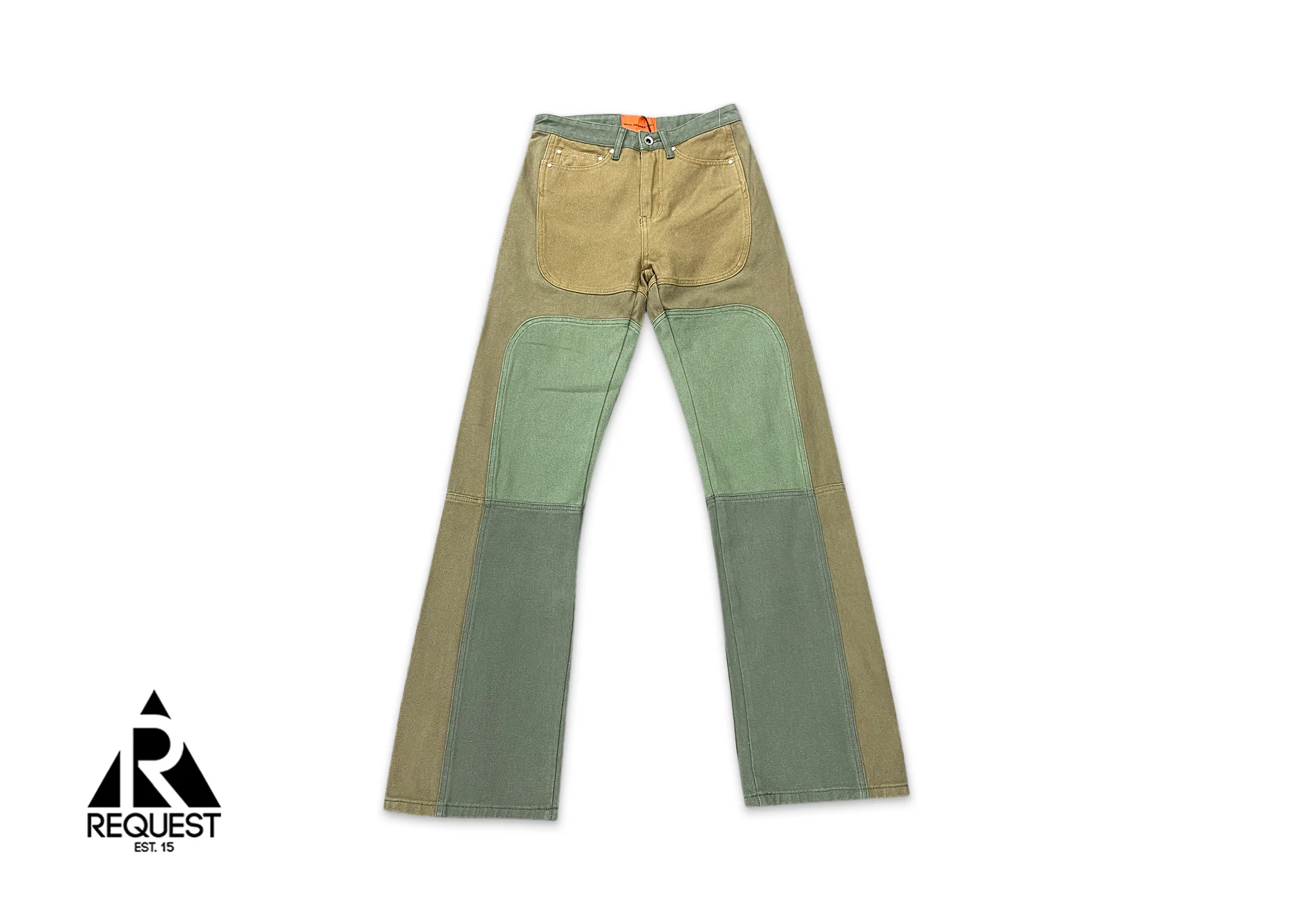 MRDR BRAVADO  Upcycled Denim Jeans "Green/Brown"
