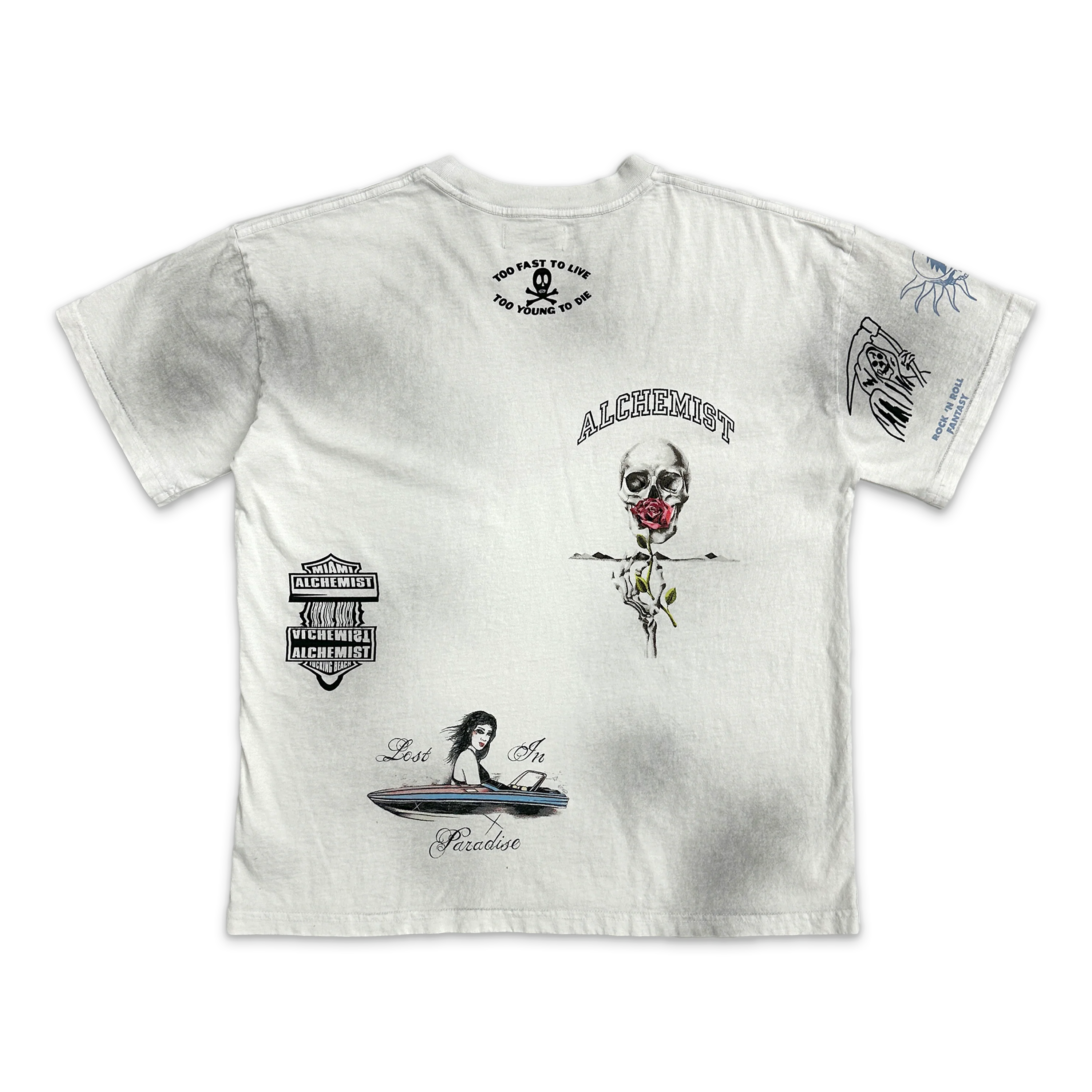 Multi Print Tee "Dirty White Opal" - Image 2