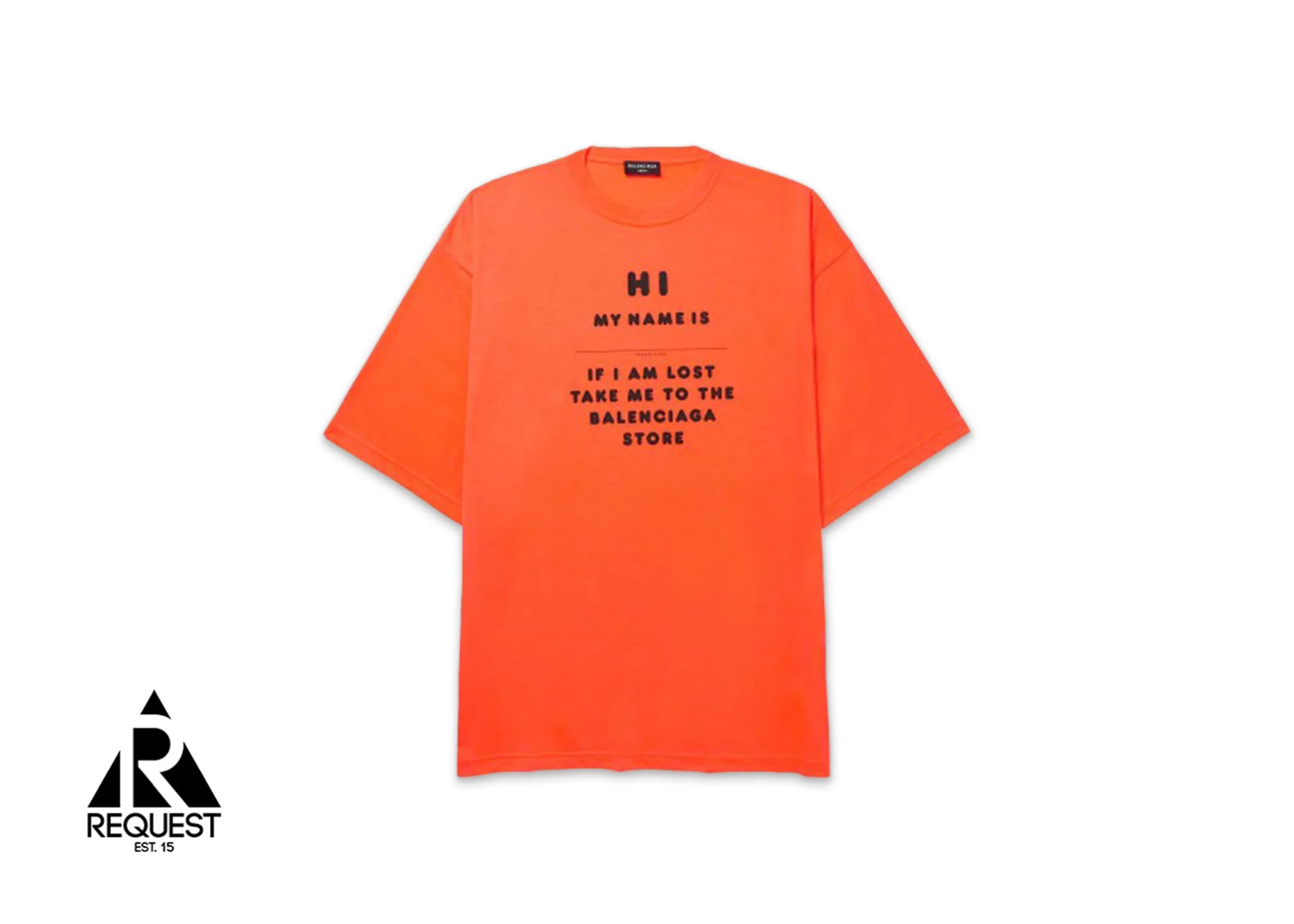 Name Card Graphic Tee "Orange"