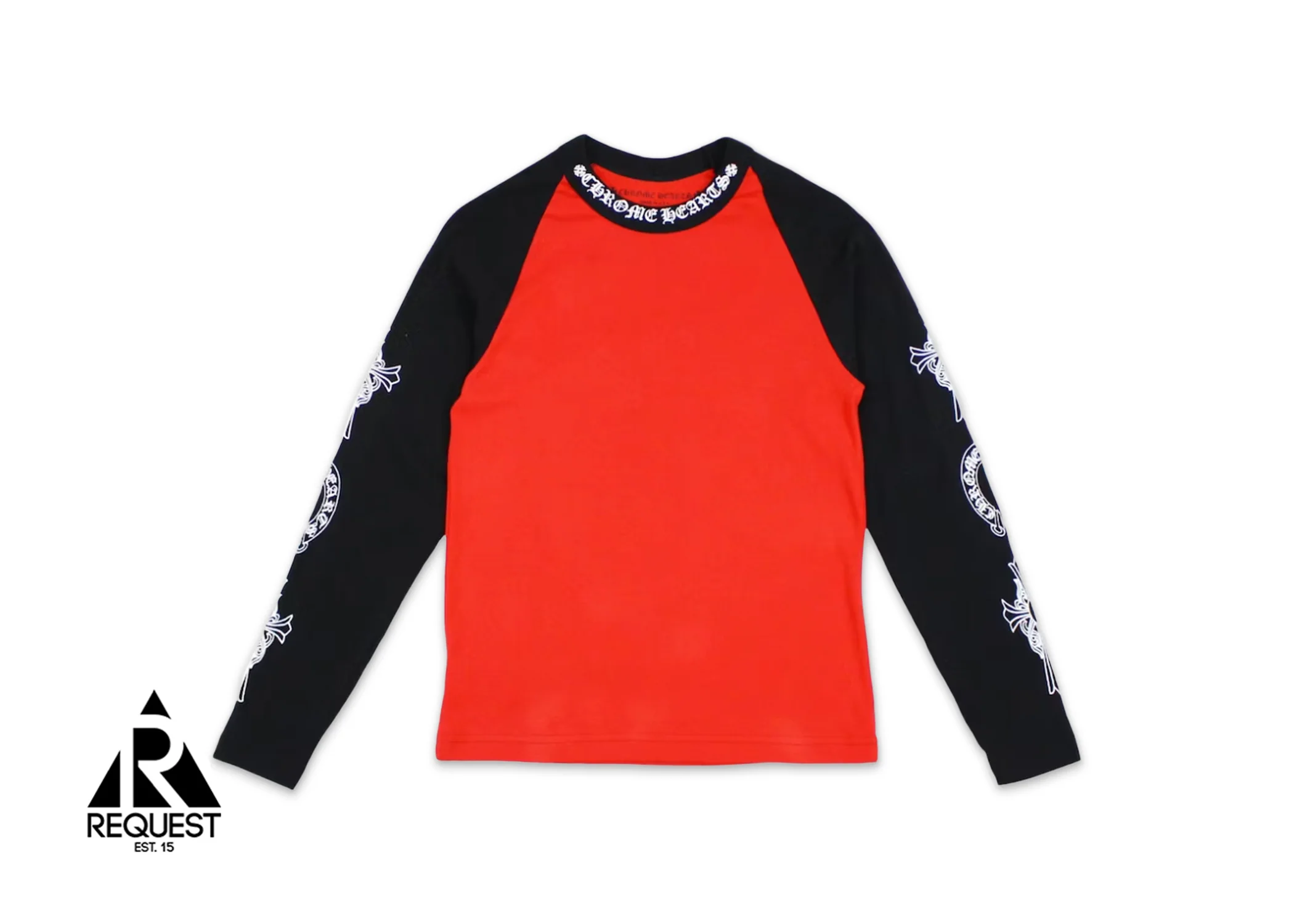 Neck Logo Baseball L/S Tee "Red/Black" - Image 2