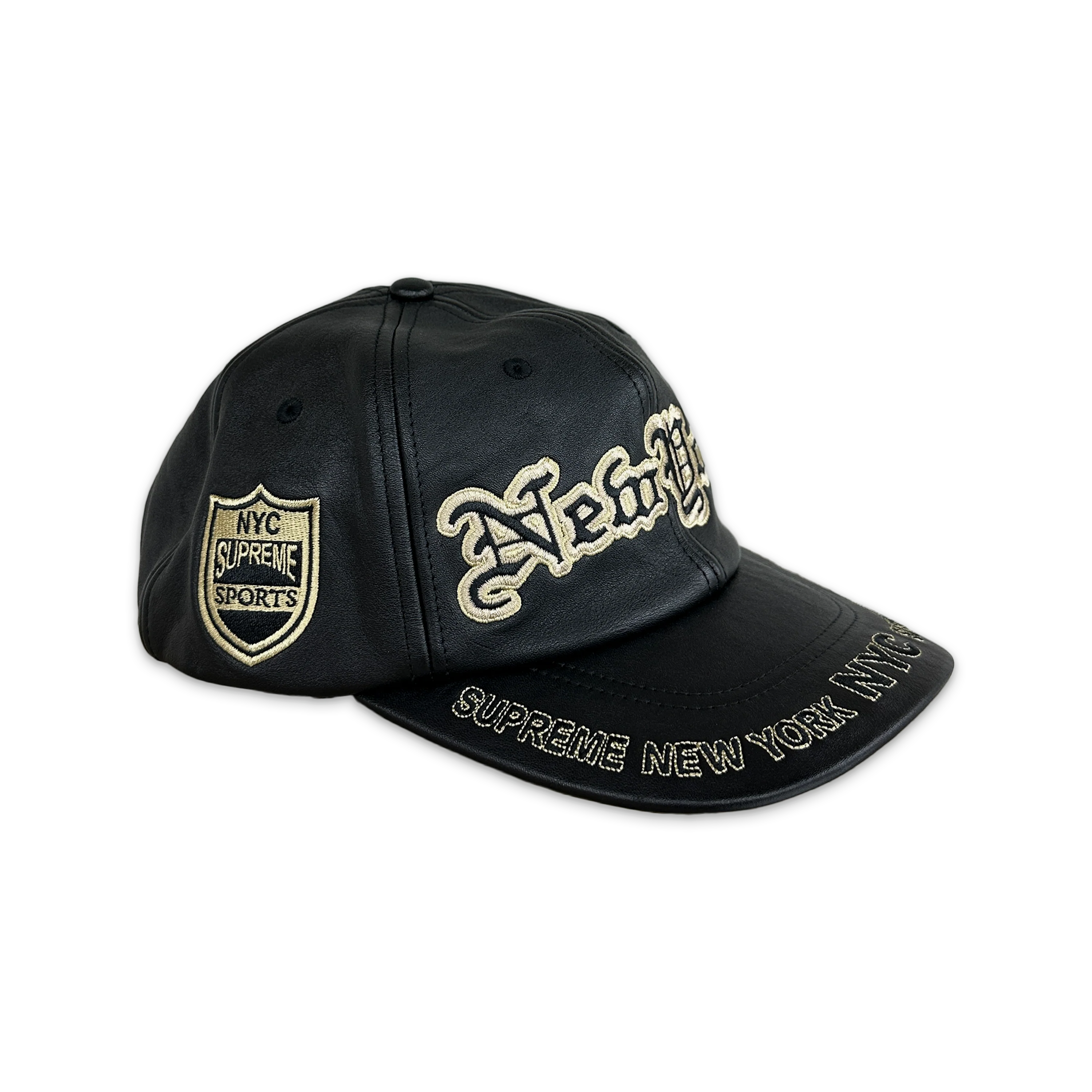 New York Leather 6-Panel Hat FW25 "Black" - Image 2