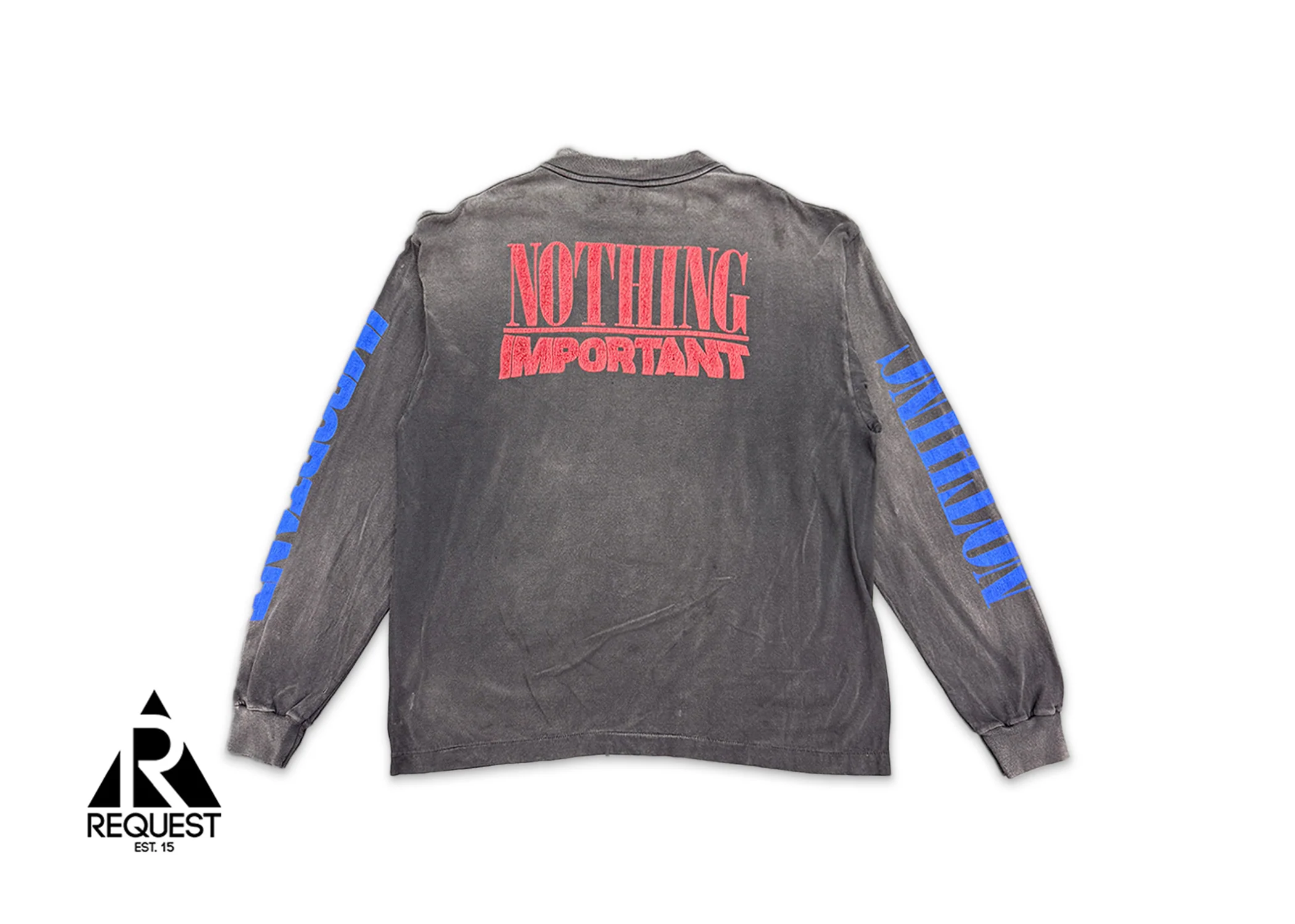 Nothing Important L/S Tee "Vintage Black" - Image 2