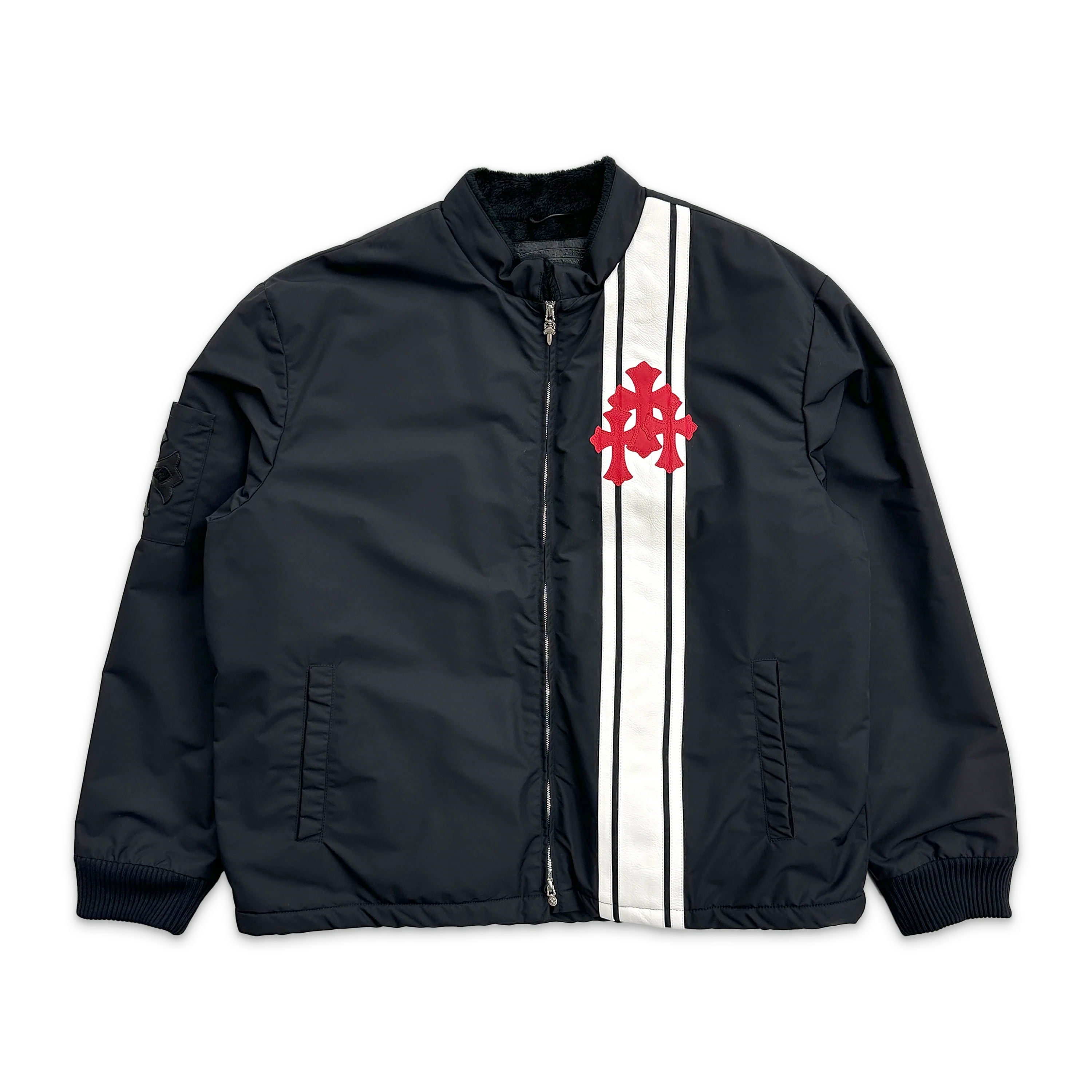 Nylon Cobra Jacket Red Crosses "Black"