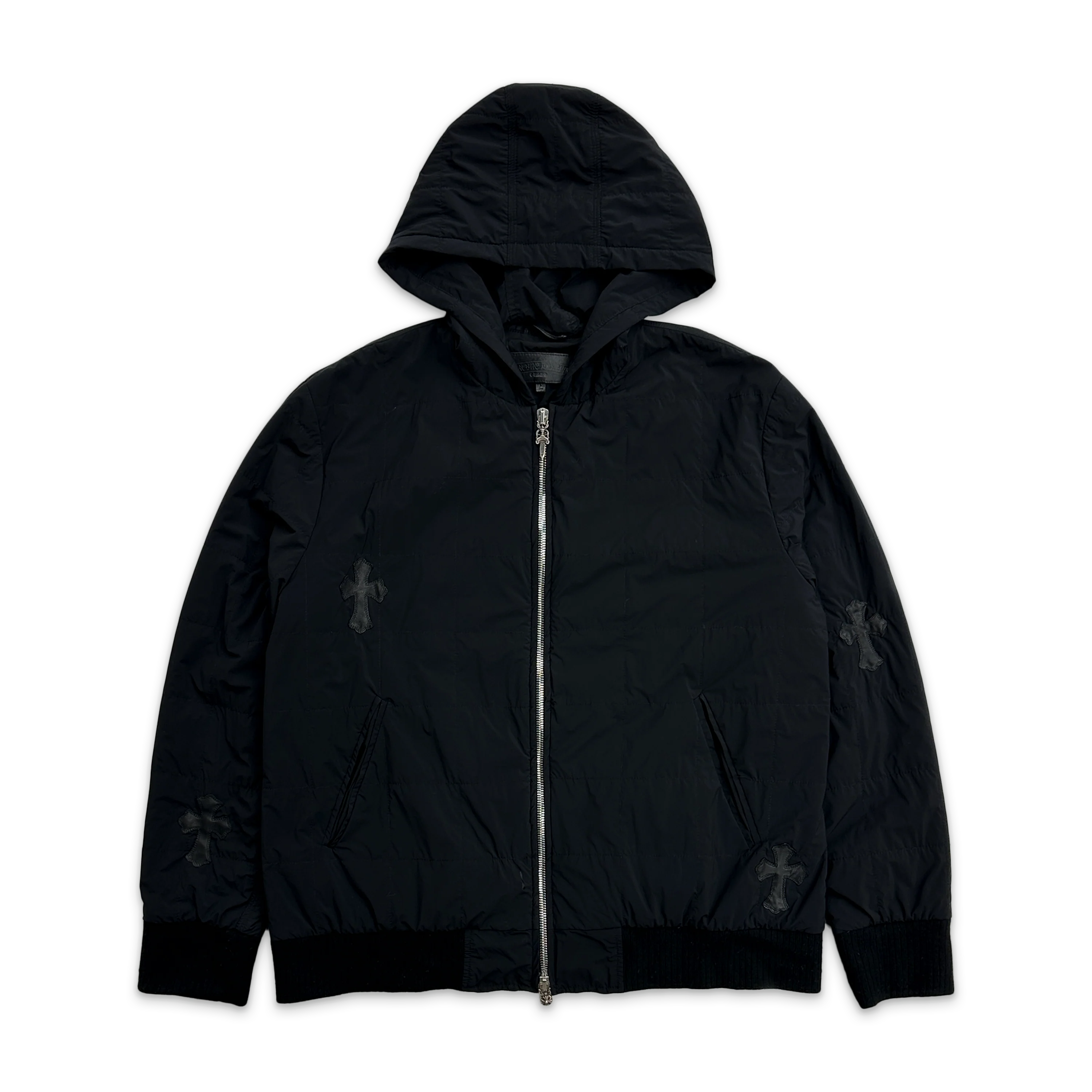 Nylon Hooded Jacket Black Cemetery Patches "Black"