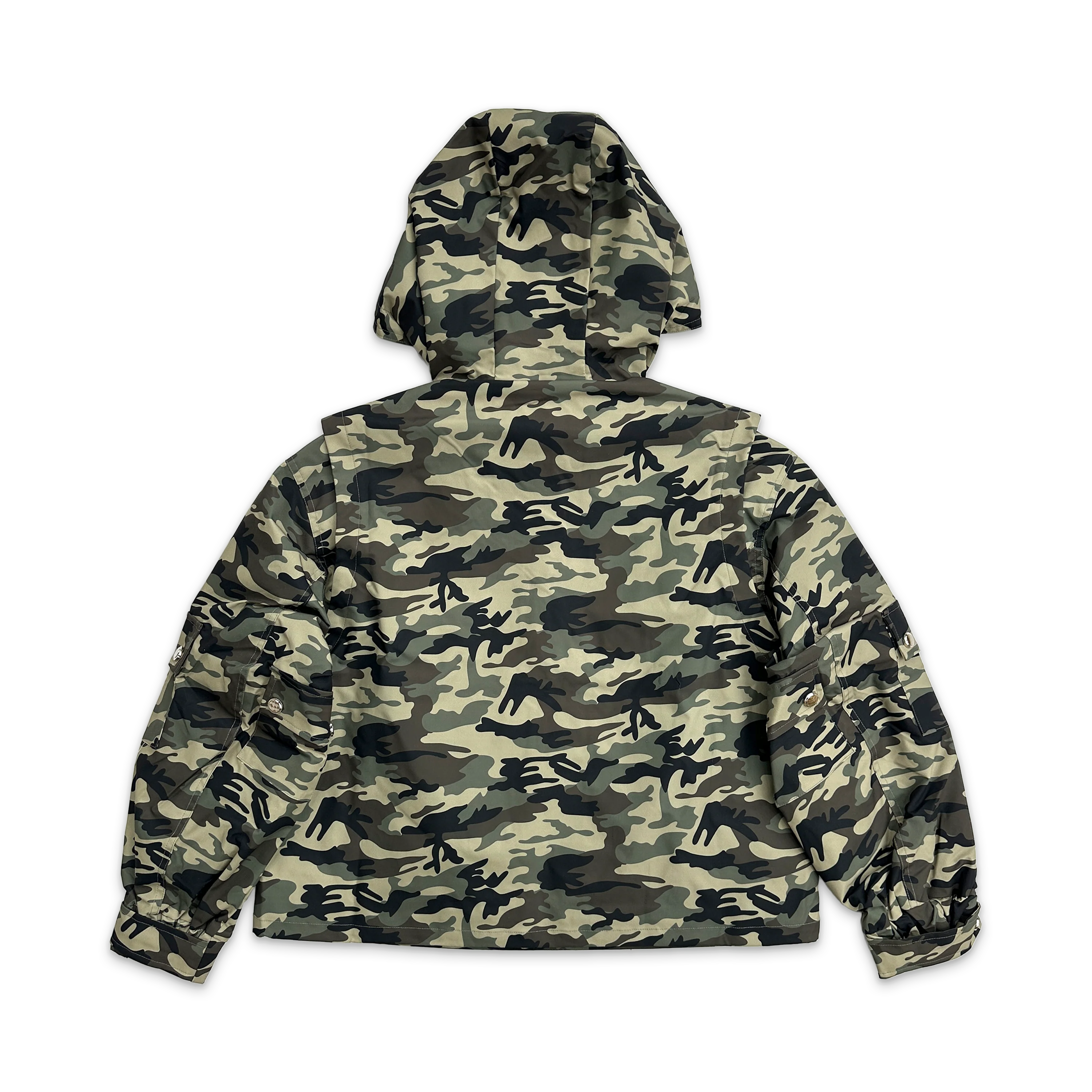 Nylon Hooded Jacket "Woodland Camo" - Image 2