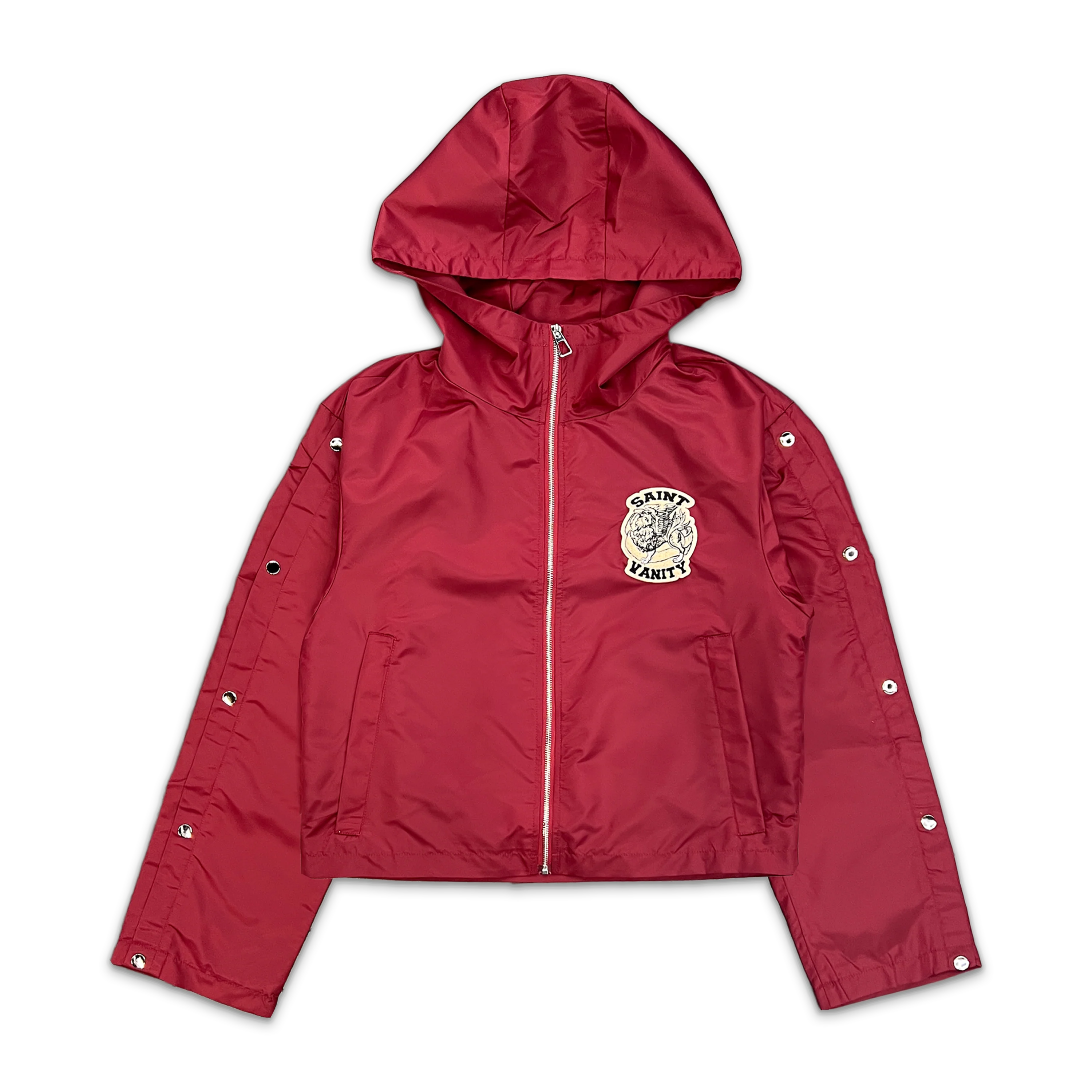 Nylon Hooded Track Jacket "Maroon"