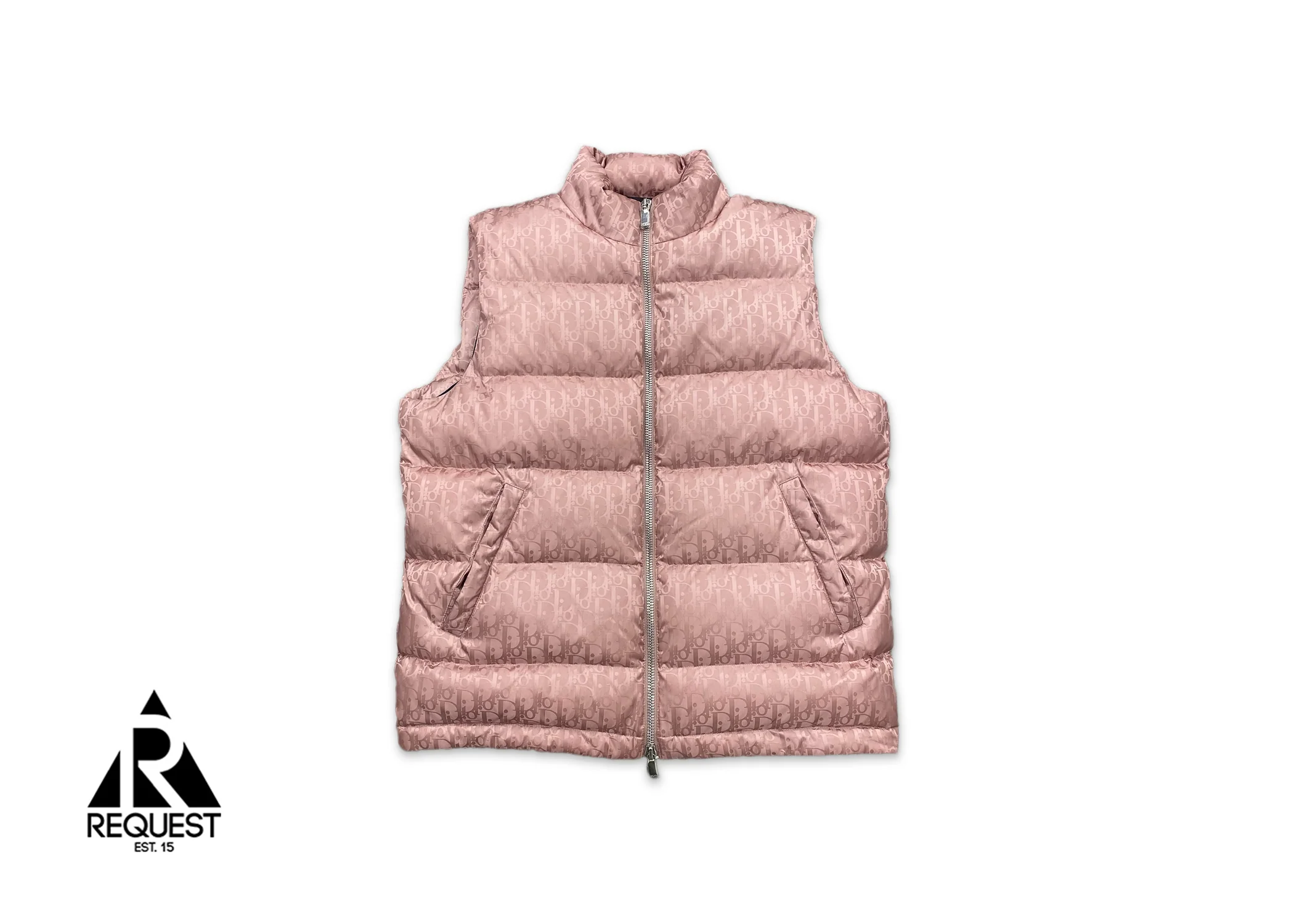 Oblique Puffer Vest "Pink"