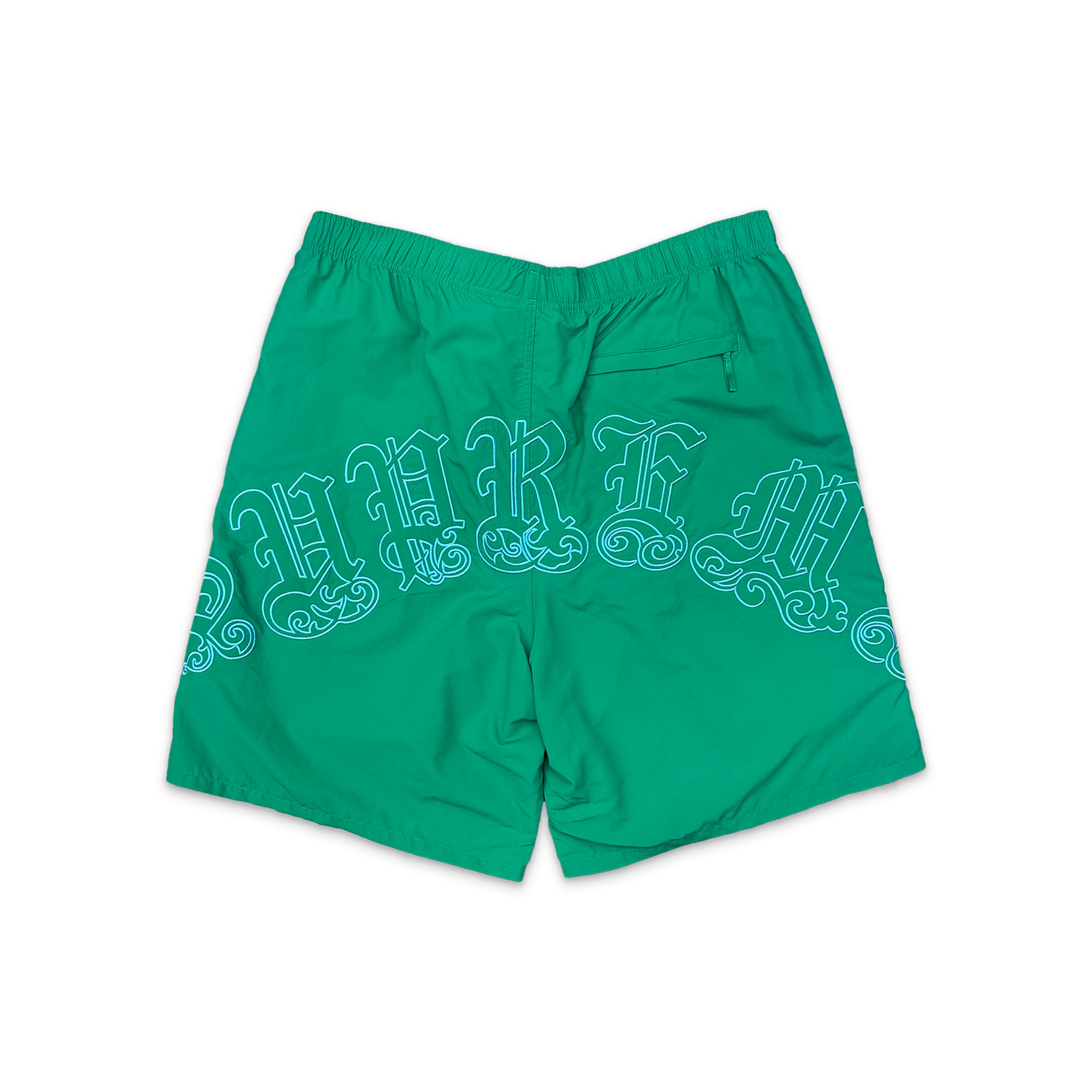 Old English Nylon Shorts "Green" - Image 2