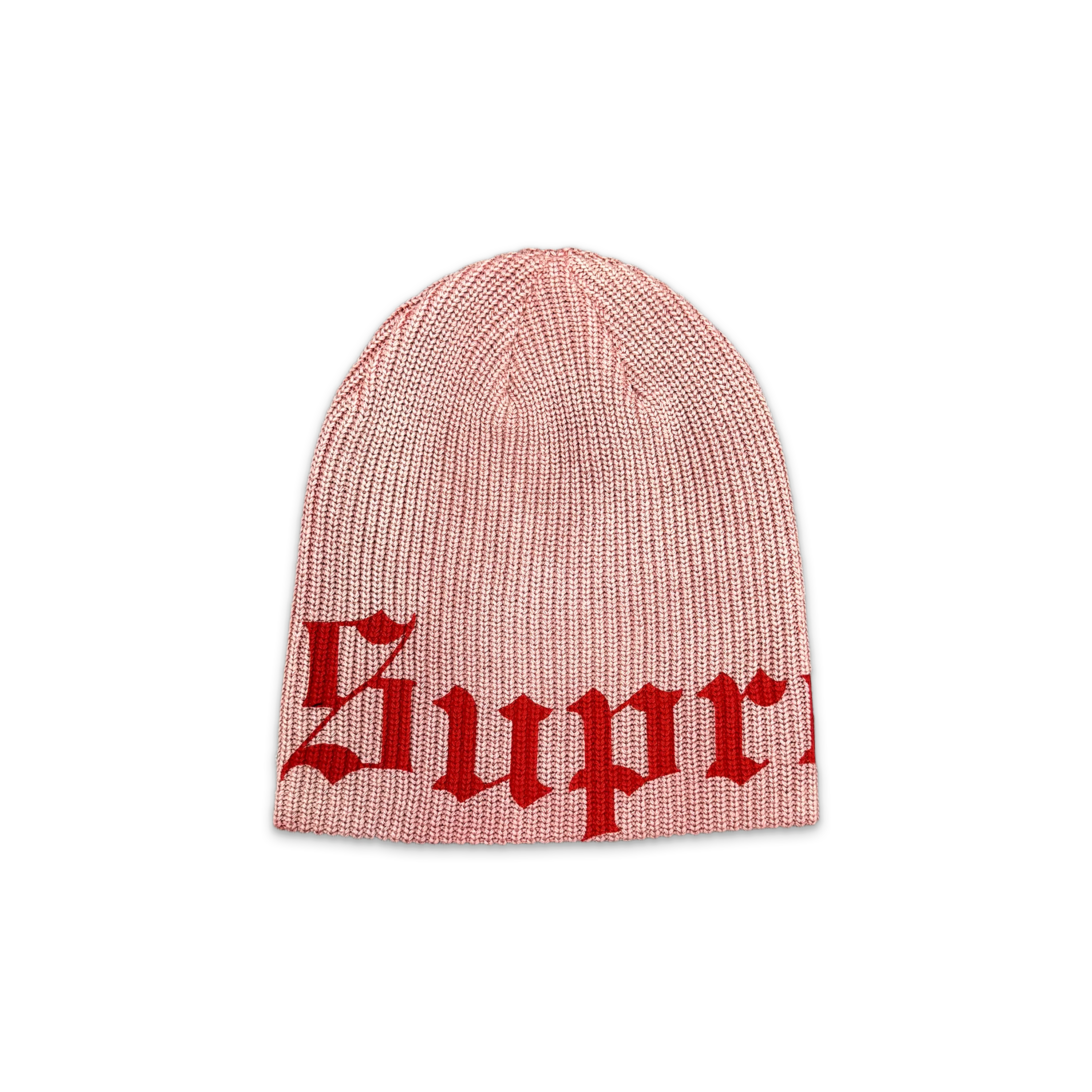 Old English Printed Beanie "Red"