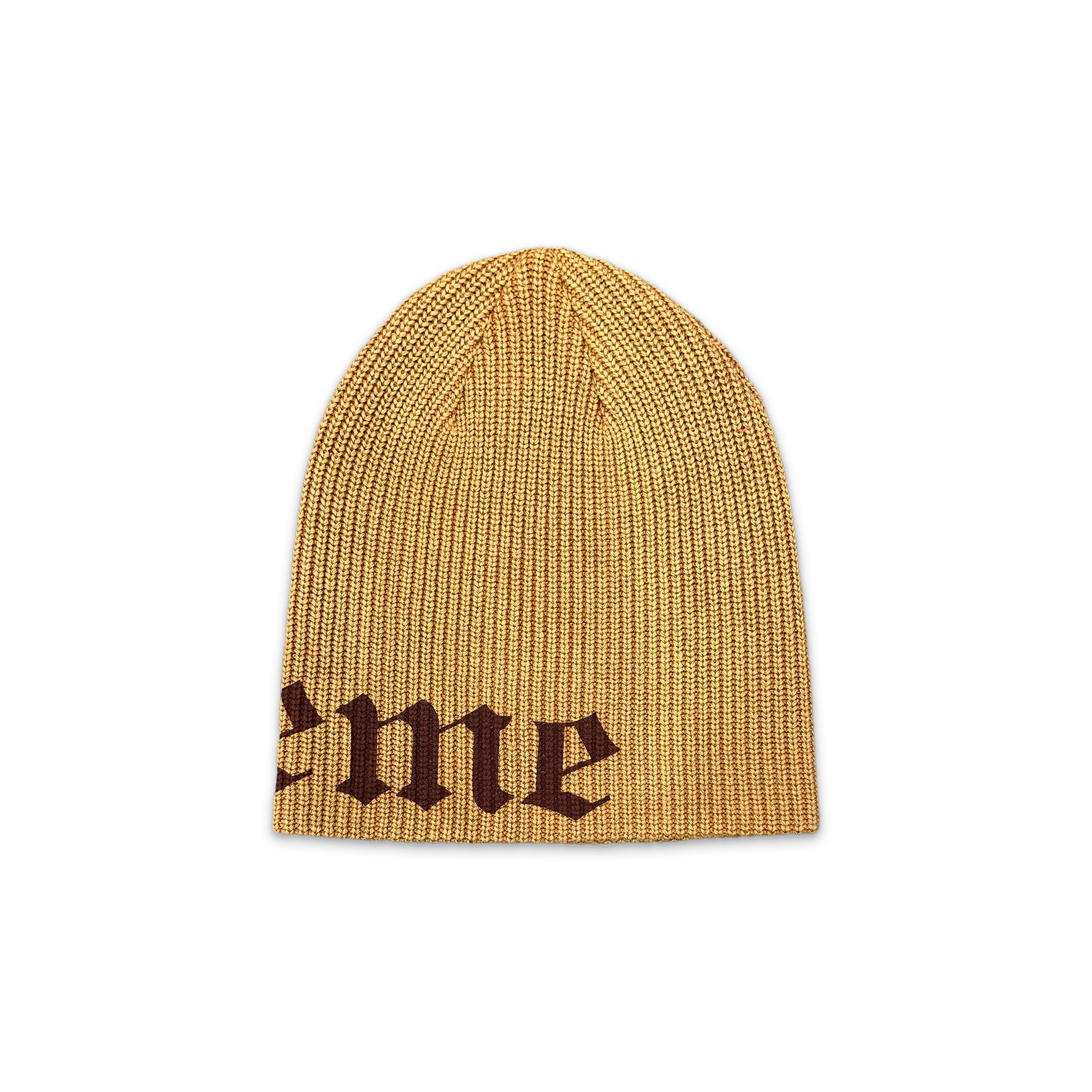 Old English Printed Beanie "Tan" - Image 2