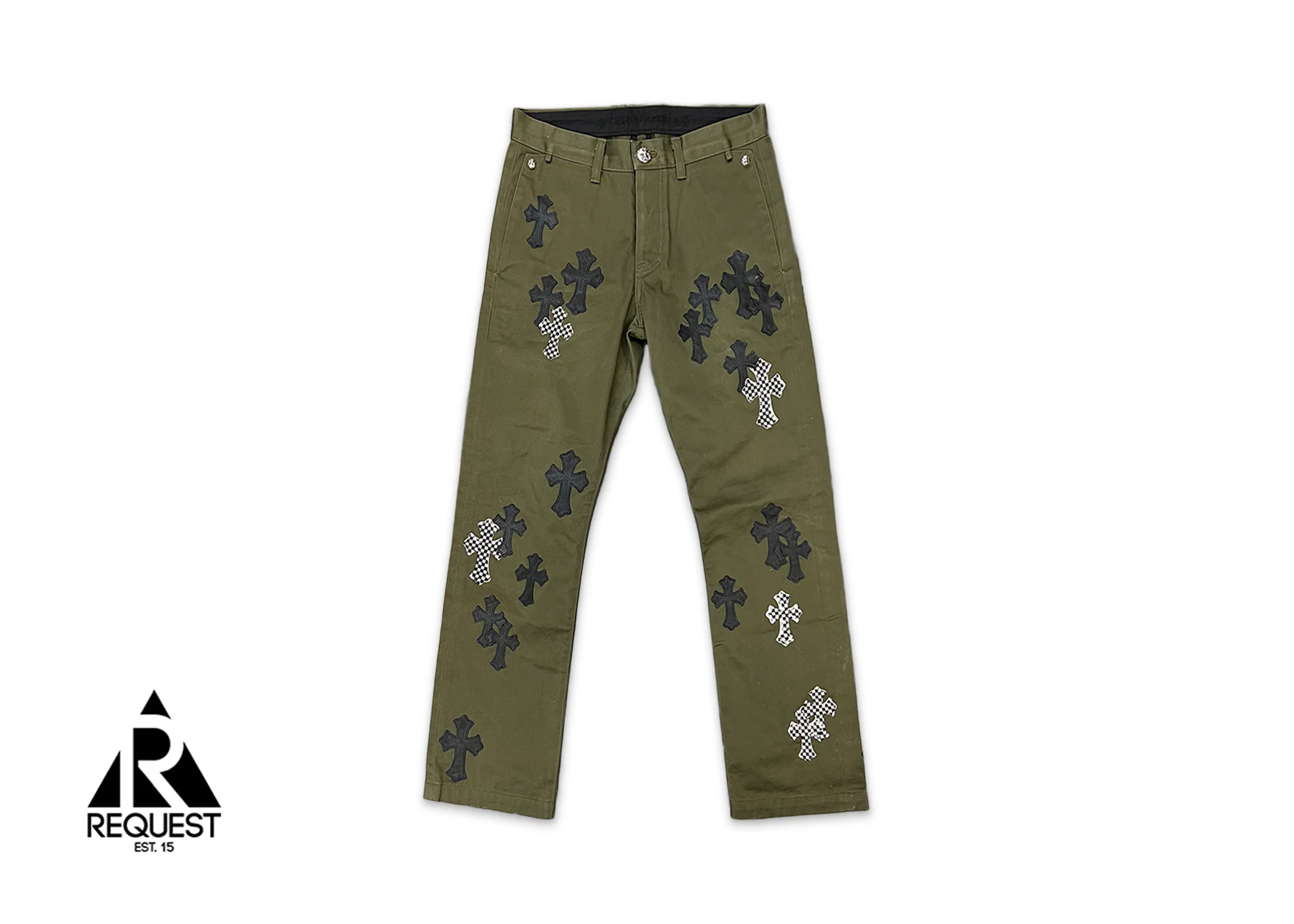 Olive Chino 1 Of 1 Pants "Black & Checkered Crosses"