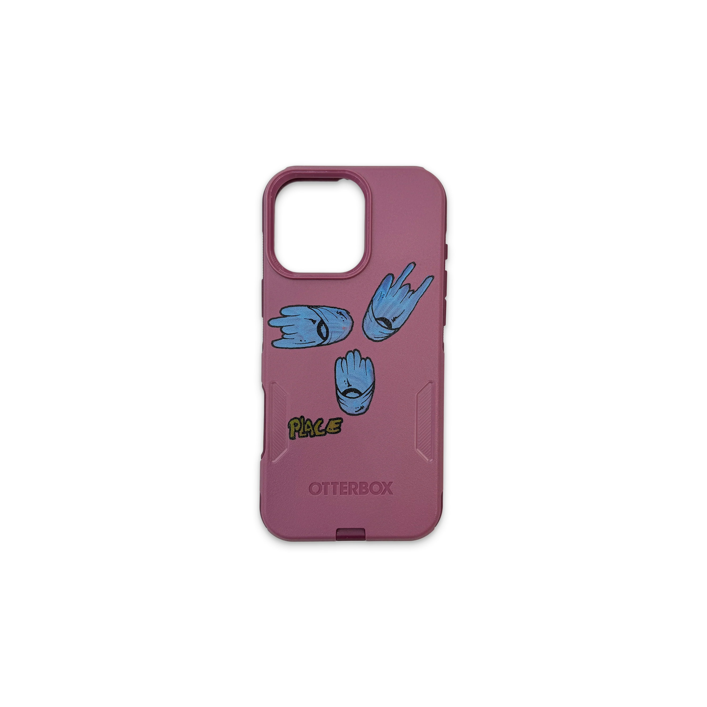 Otter Box Hand Drawn iPhone 16 Pro Max Case "Pink/Burgundy"