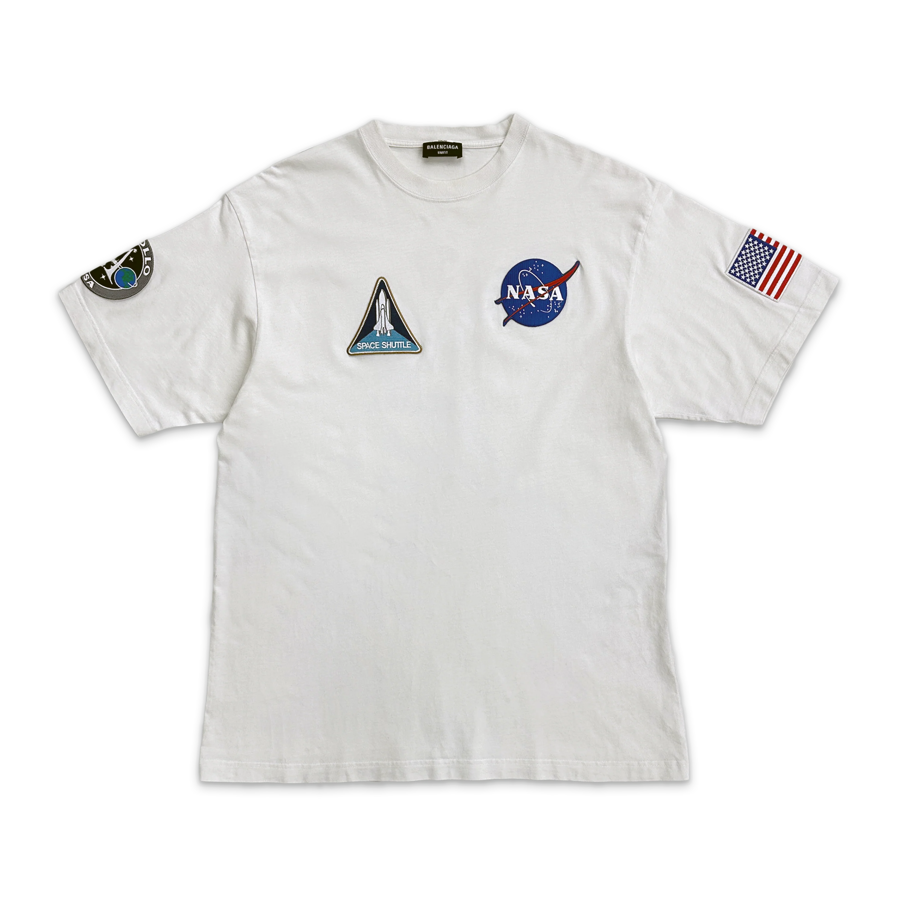 Oversized NASA Space Program Tee "White"