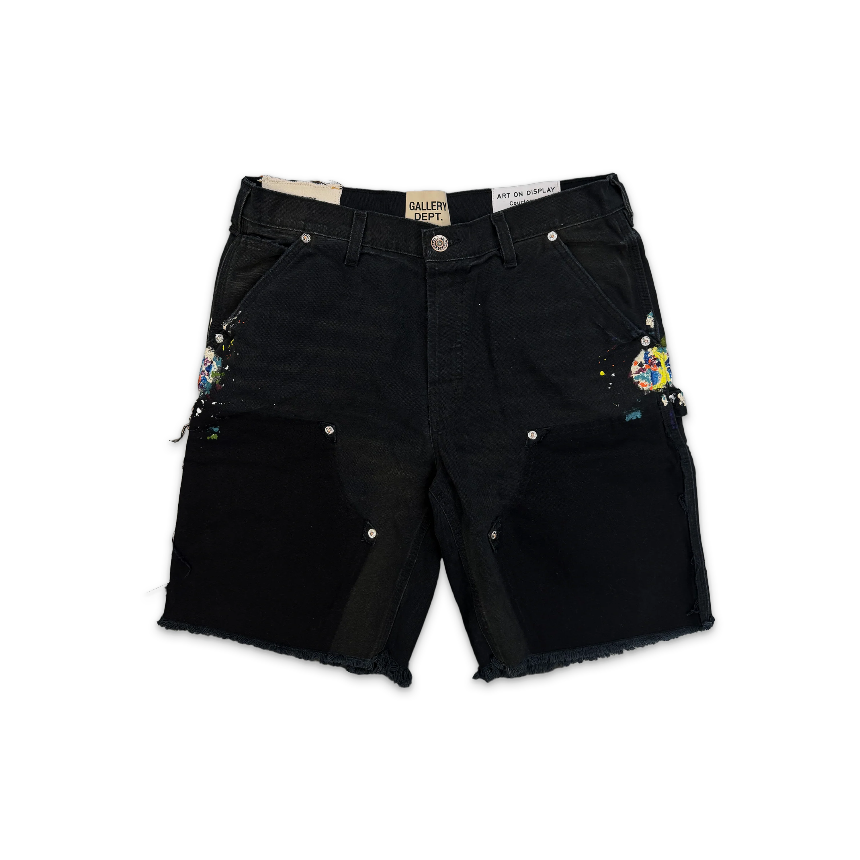 Paint Carpenter Cut Off Shorts “Black"