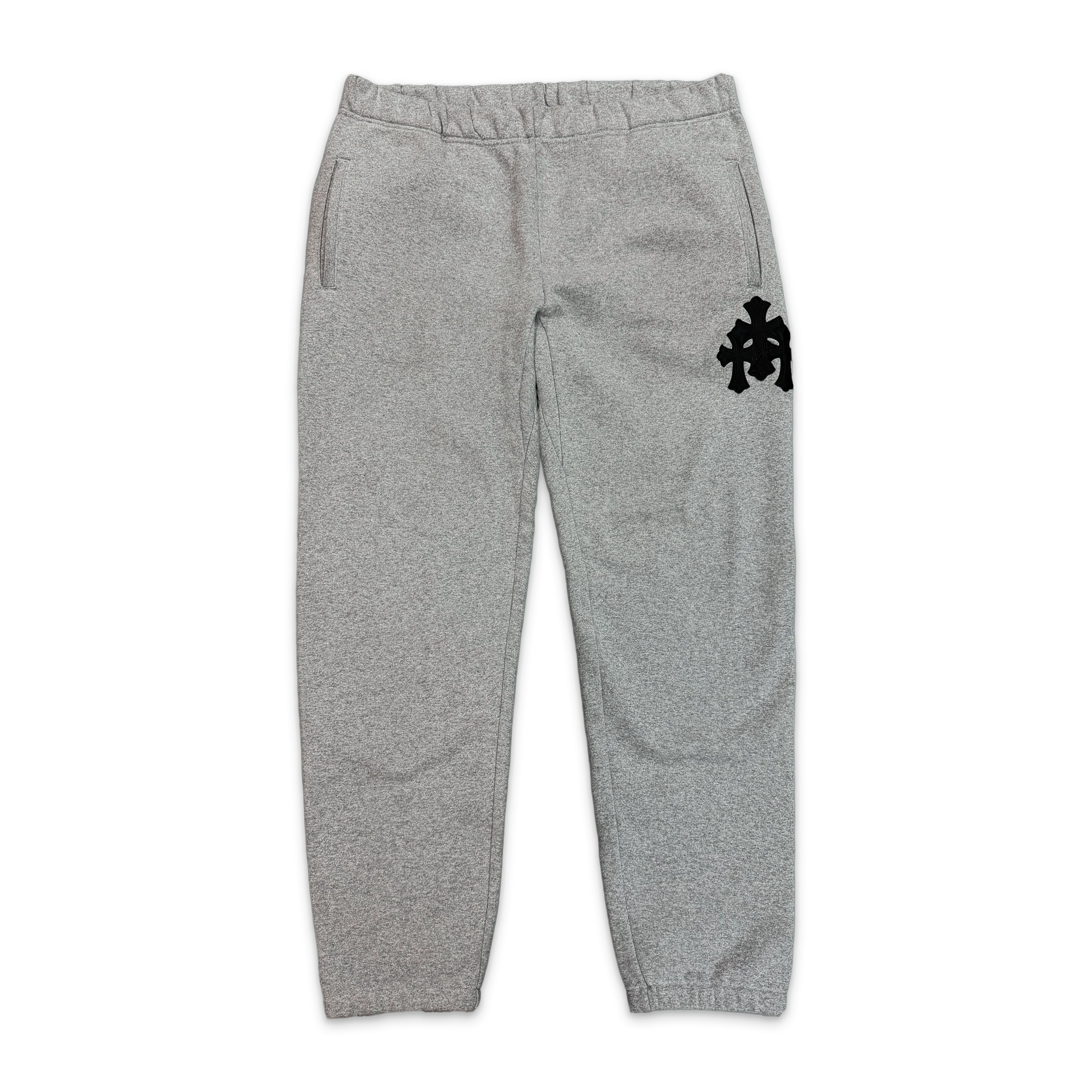 Paper Jam Cemetery Leather Triple Cross Sweatpants "Grey"