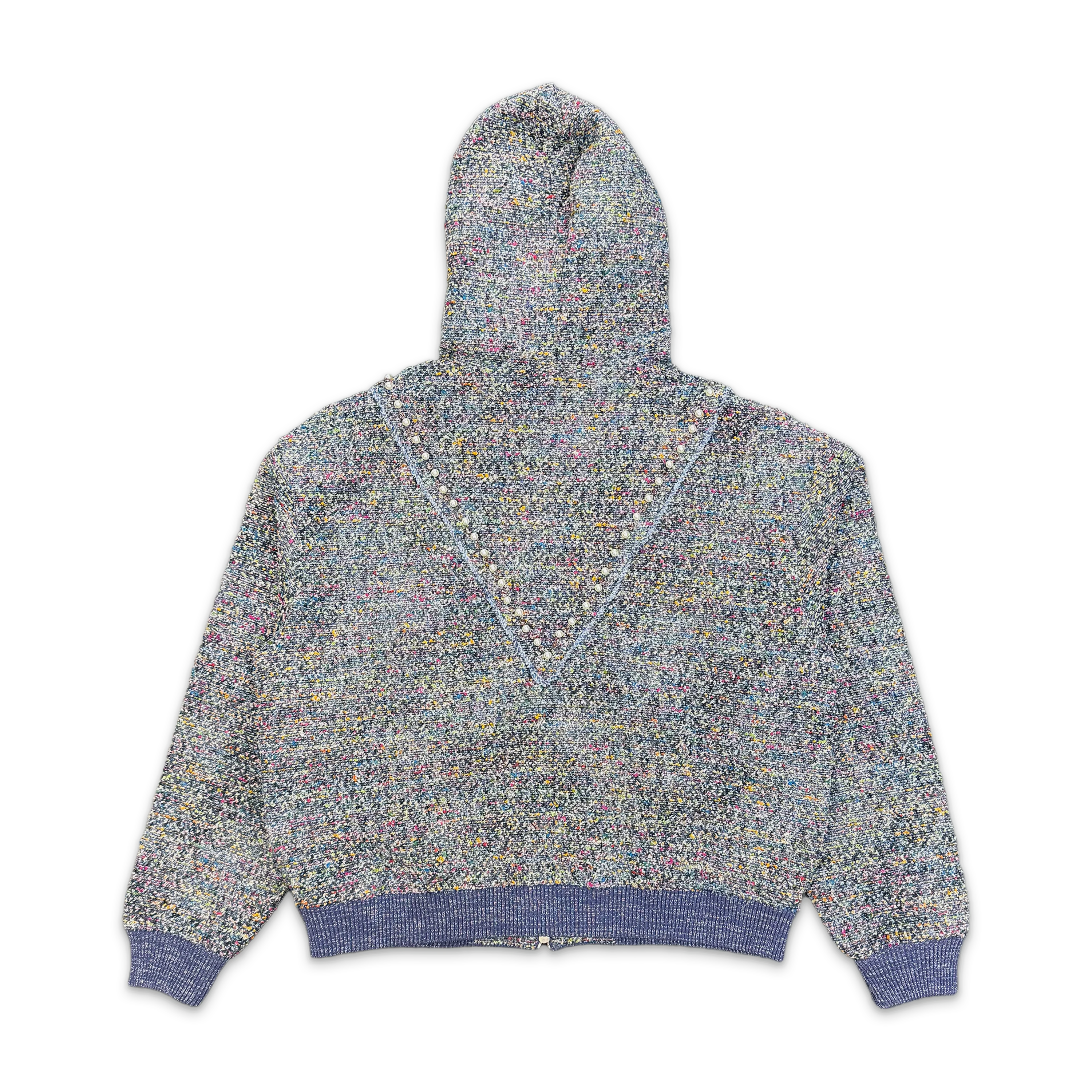 Pearl Tweed Zip Up Hoodie - Image 2