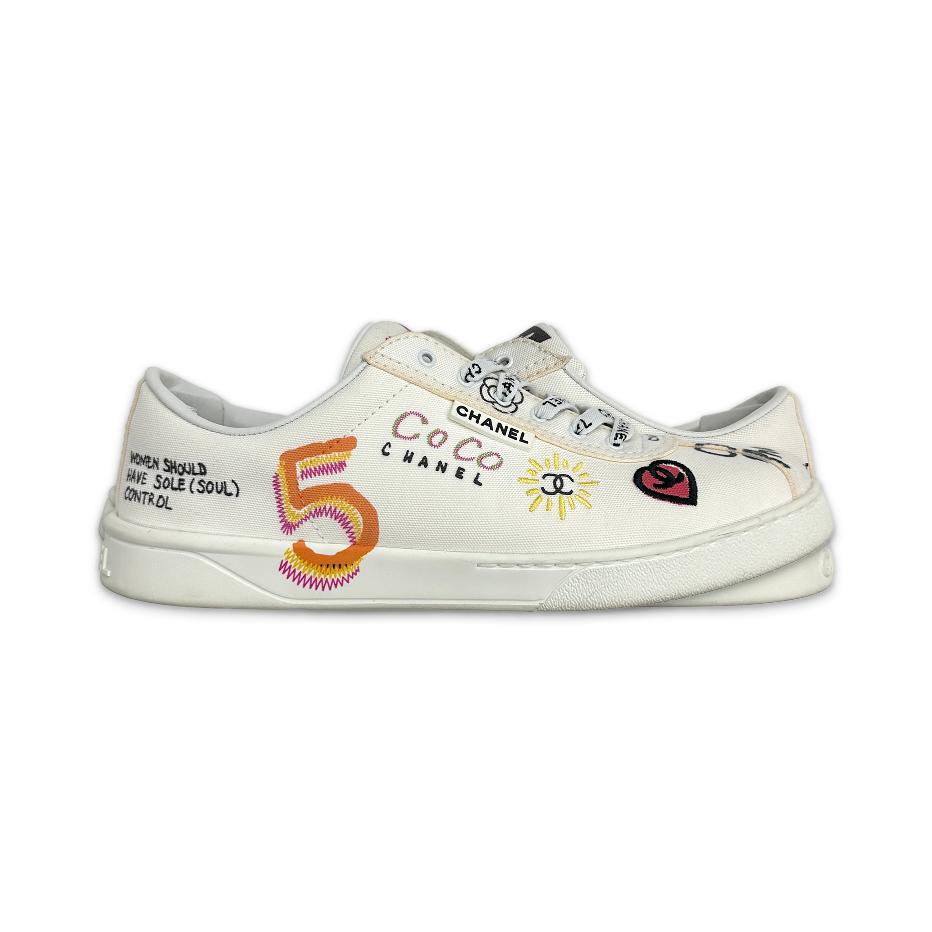 Pharrell Multi Logo Canvas Sneaker