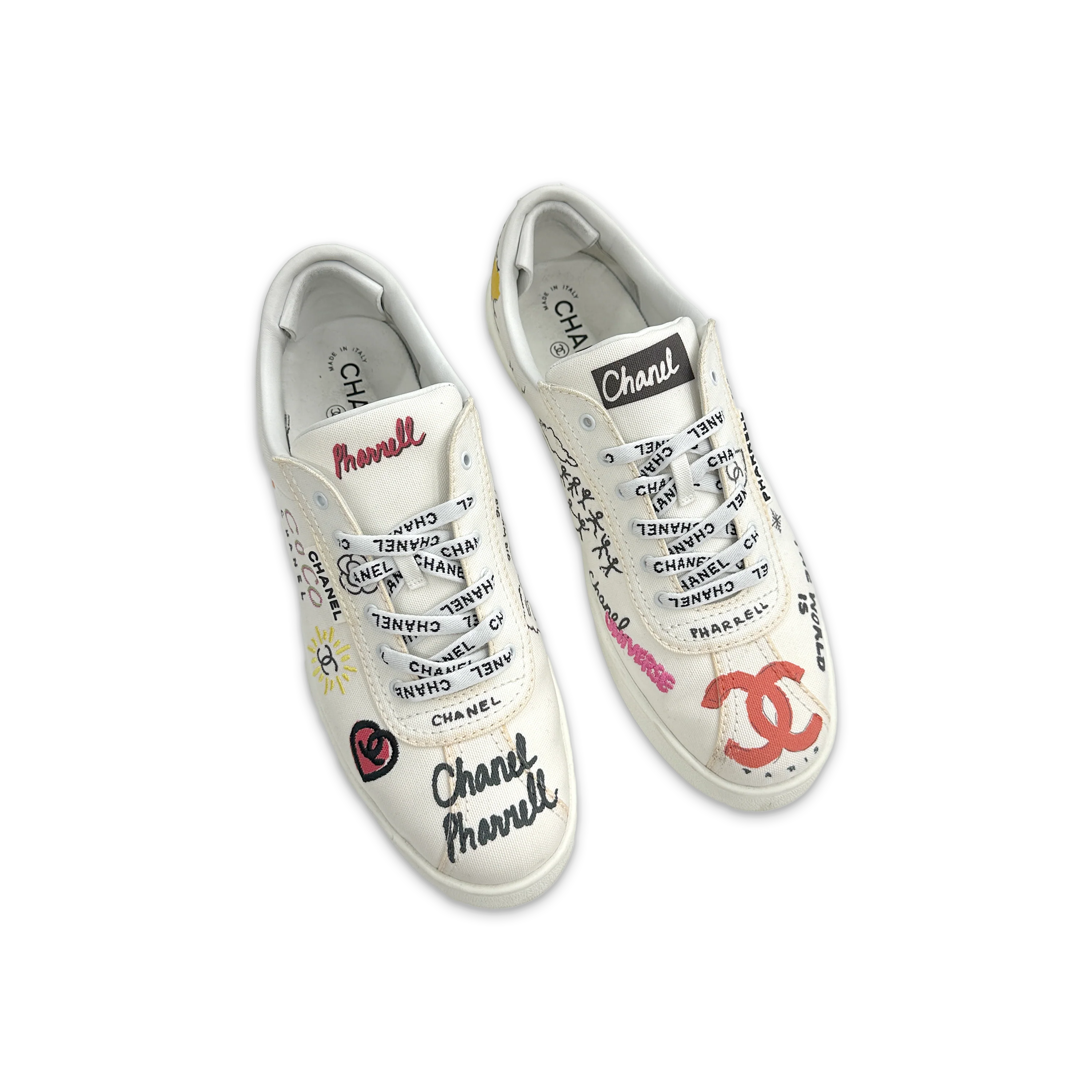 Pharrell Multi Logo Canvas Sneaker - Image 3