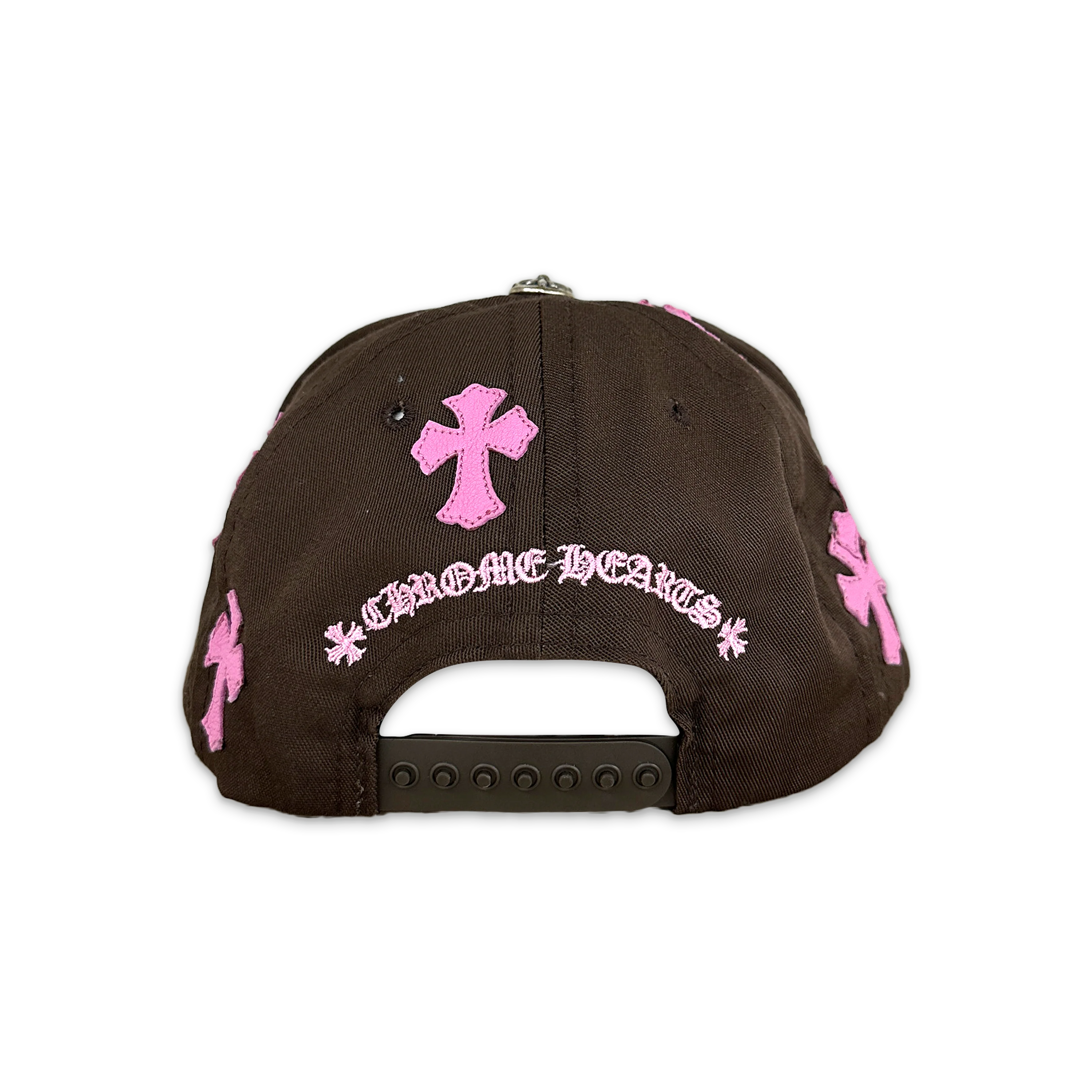 Pink Leather Crosses Snapback "Brown" - Image 2