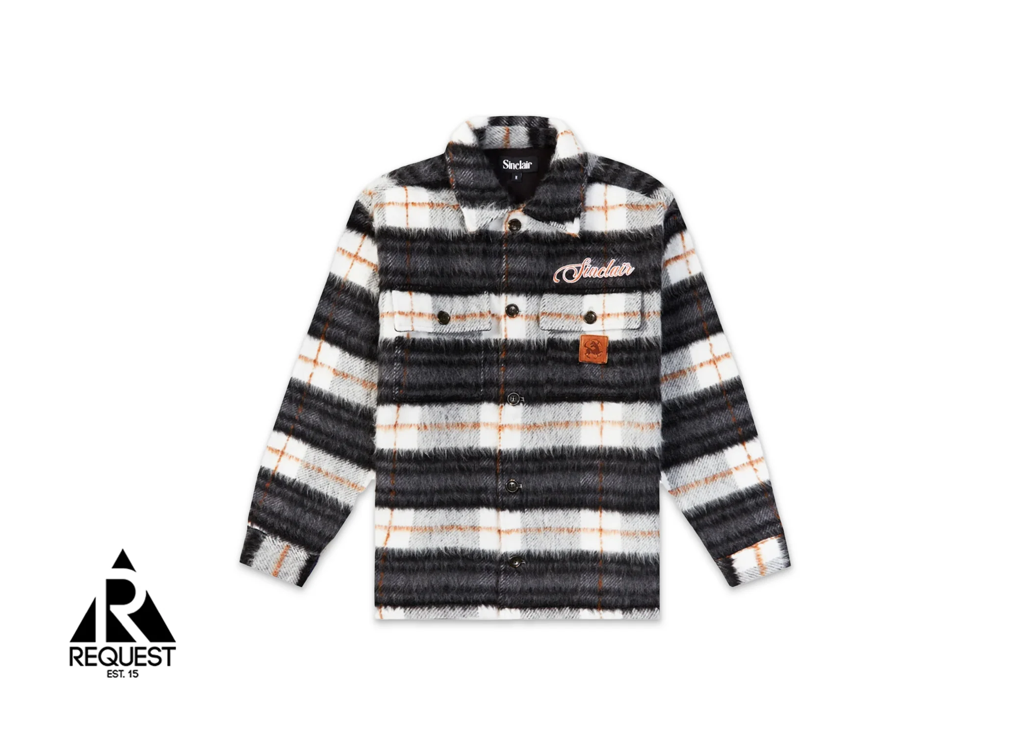Plaid Mohair Flannel "Black"