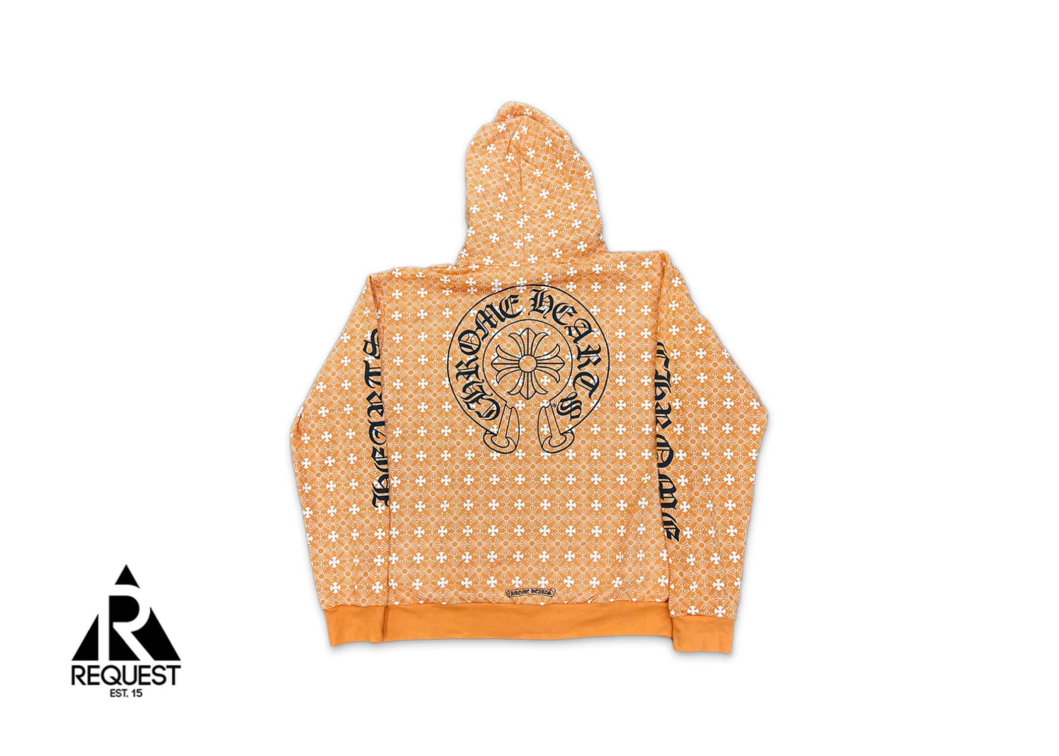 Plus Cross Horseshoe Zip-Up Hoodie "Orange" - Image 2