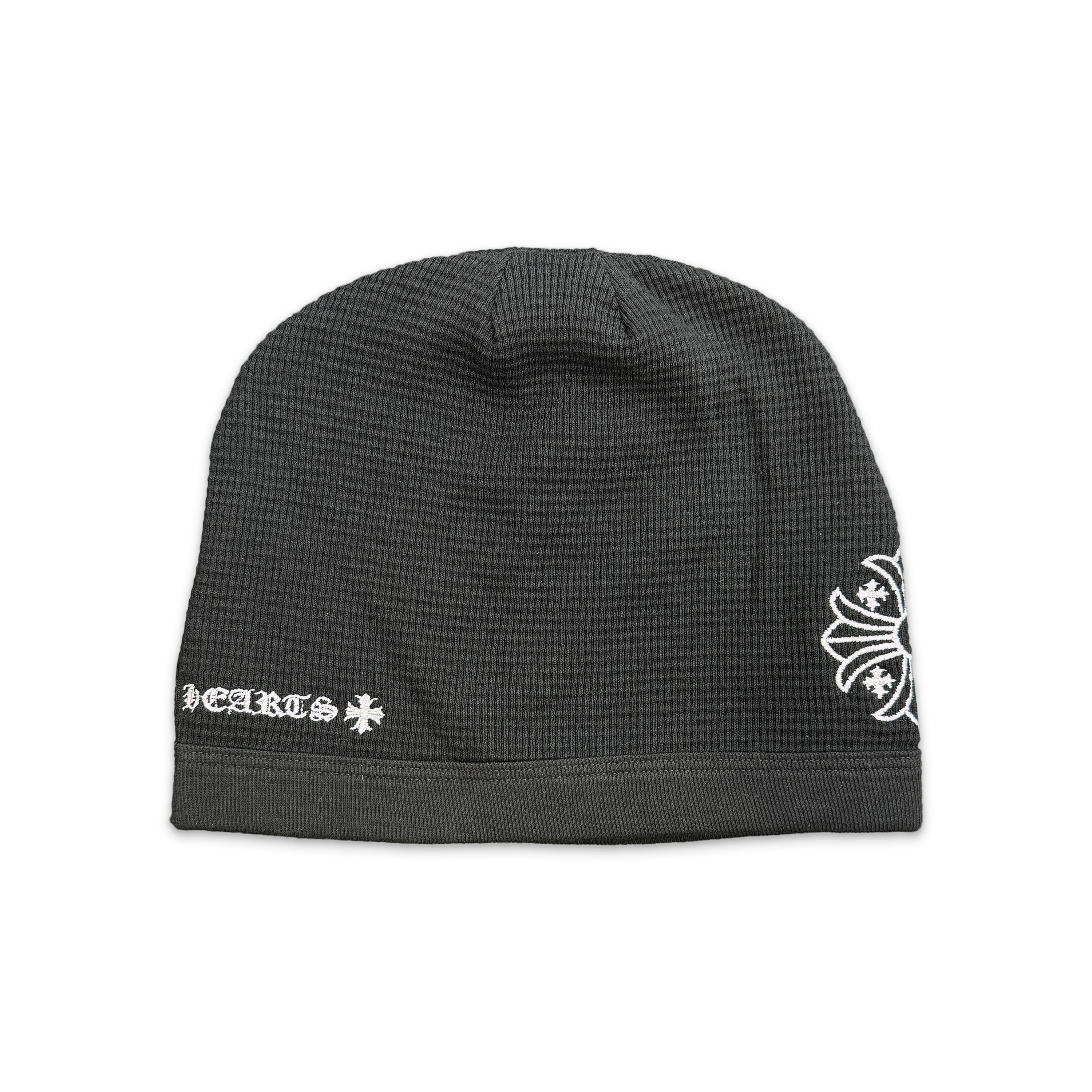 Plus Cross Waffle Knit Skull Cap Beanie "Black" - Image 2