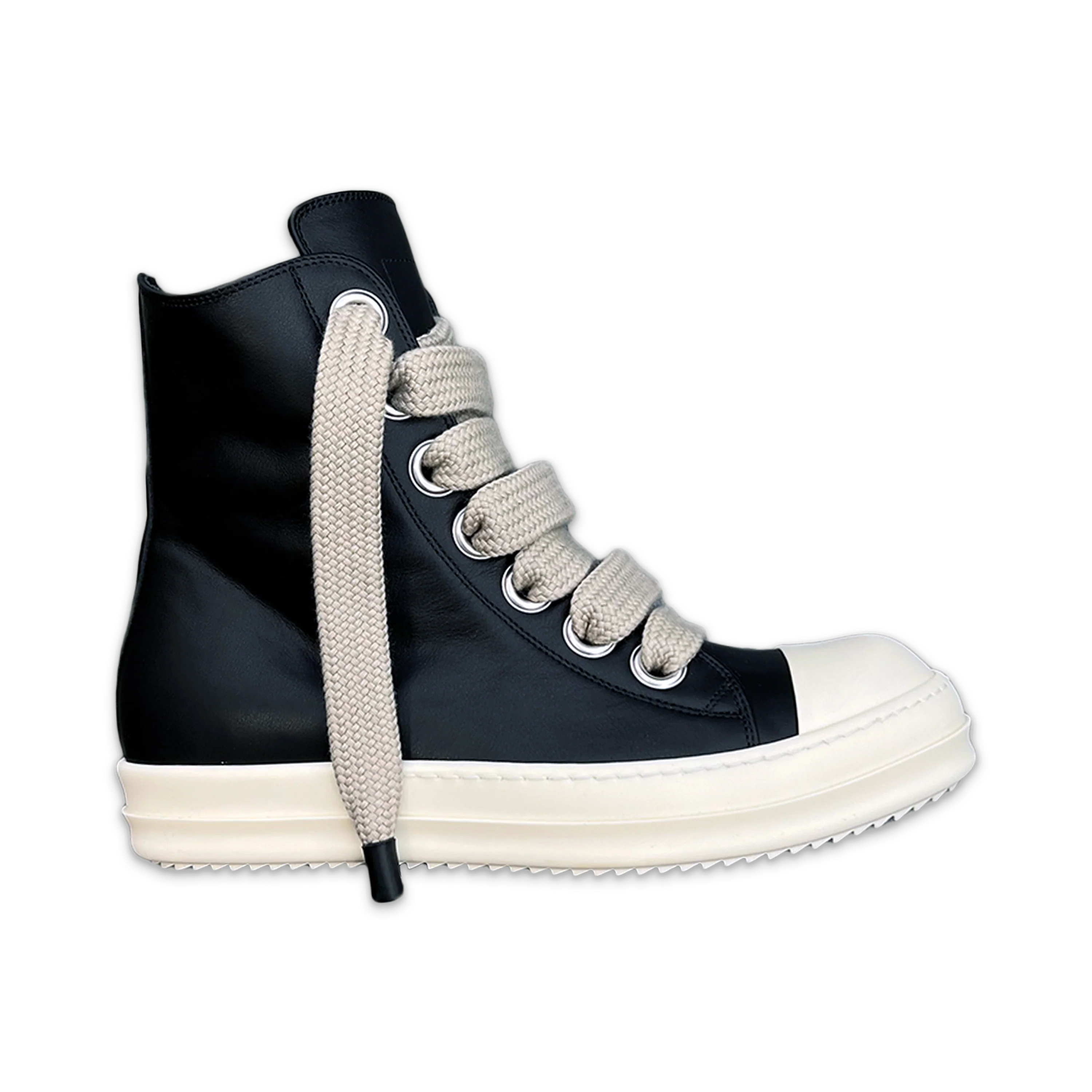 Porterville Ramones Leather Jumbo Lace High  "Black Milk"