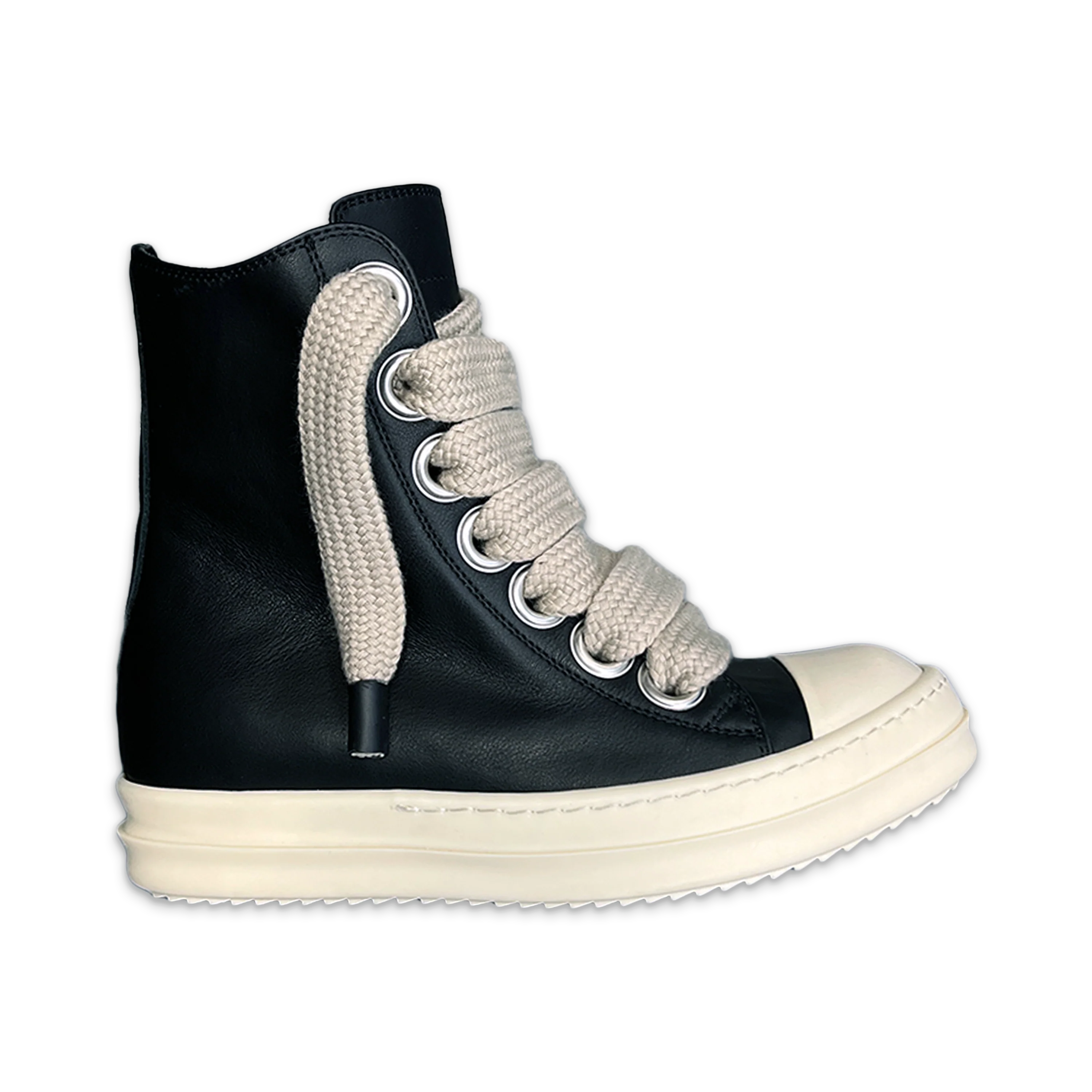 Porterville Ramones Leather Jumbo Lace High "Black Milk" (W)