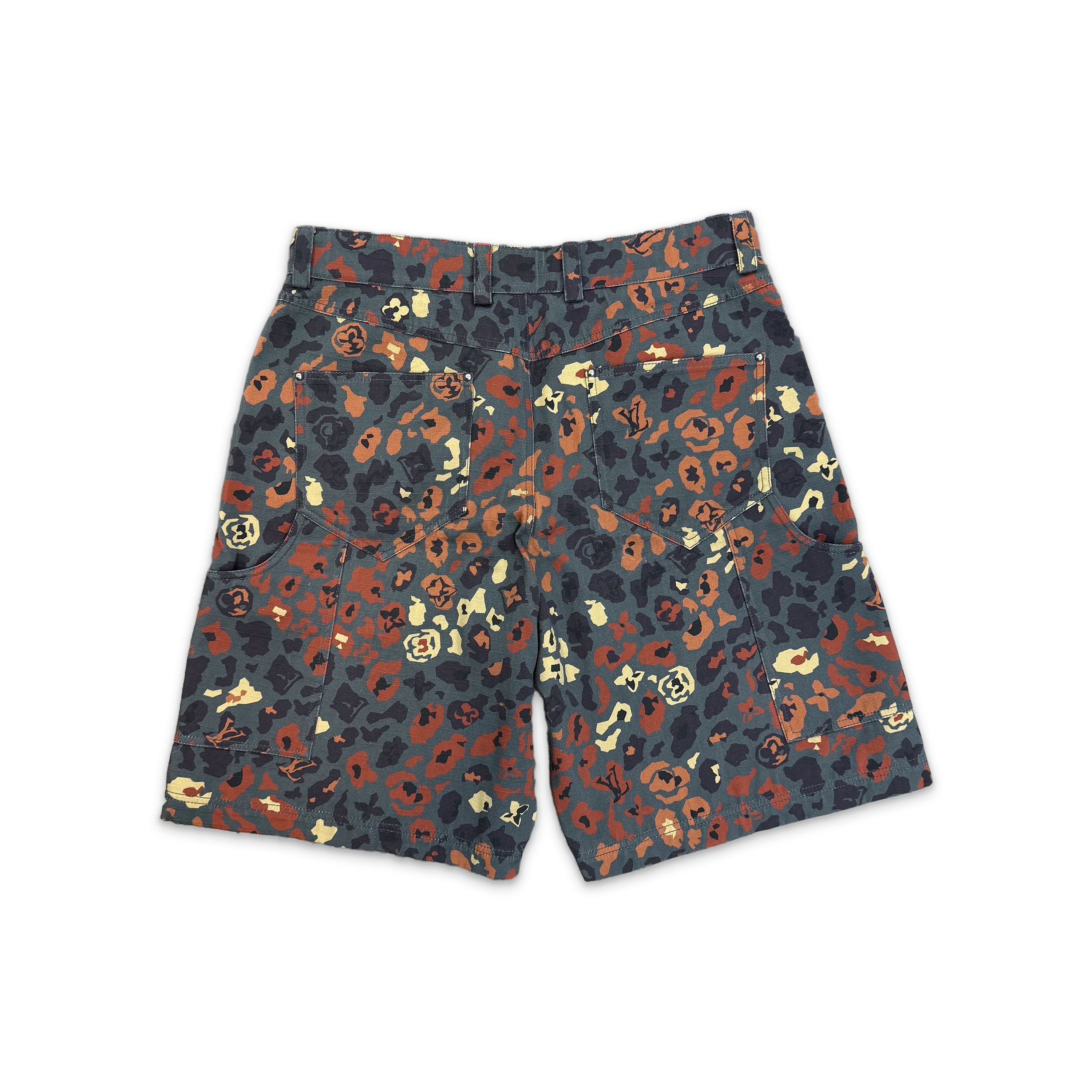 Printed Carpenter Shorts “Red Grey Camo" - Image 2