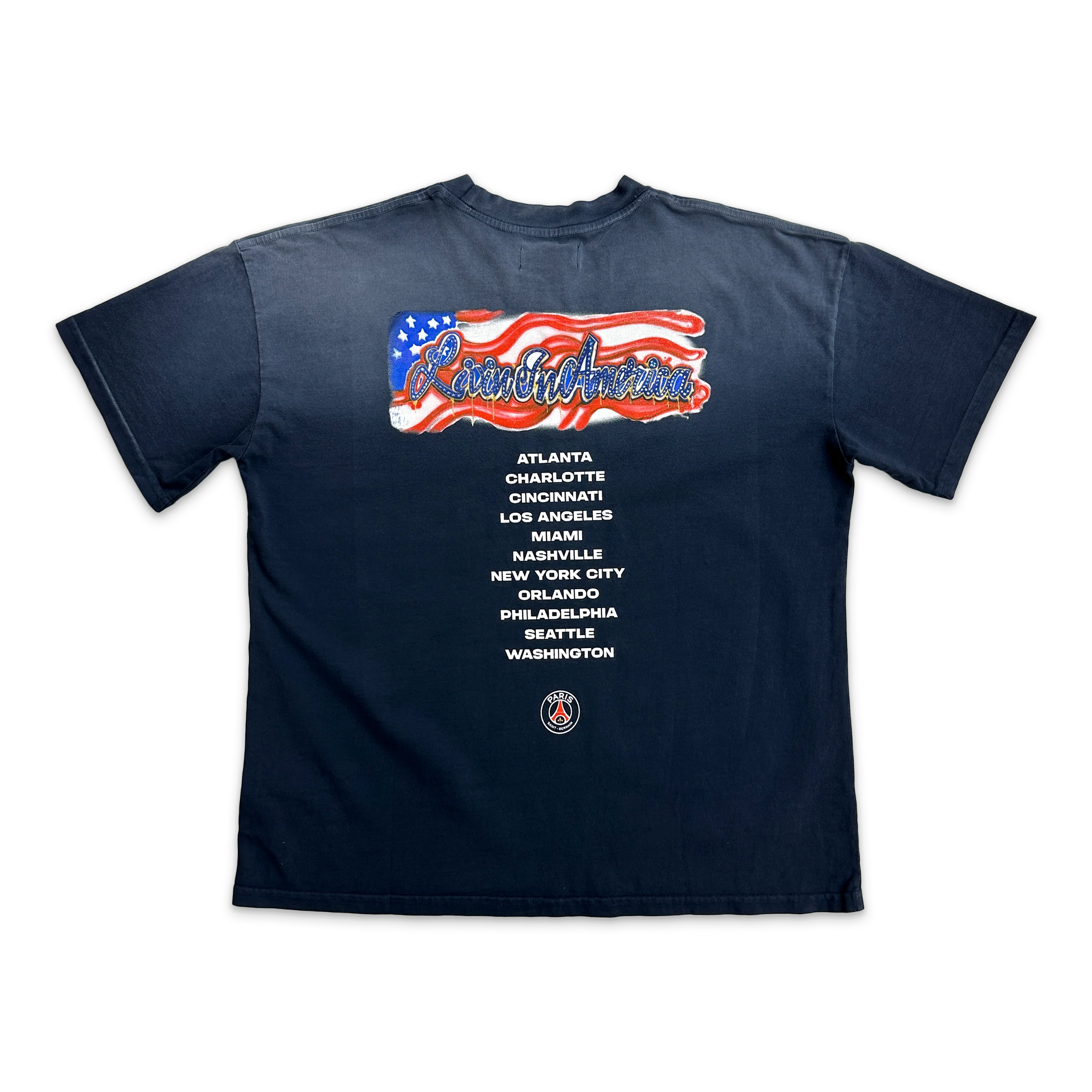 PSG Paris Loves Livin' in America Tee “Faded Obsidian” - Image 2