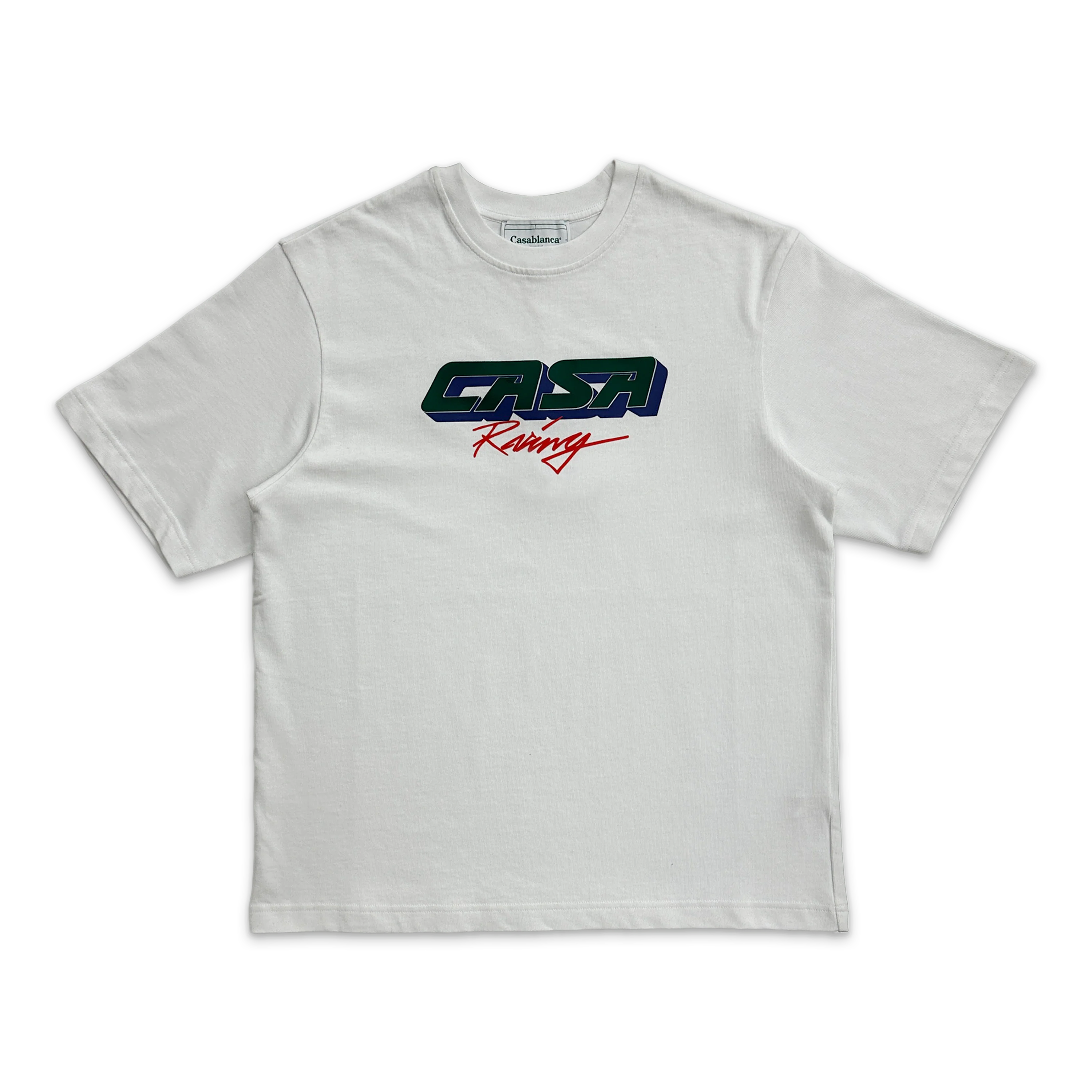 Racing 3D Printed Oversized Tee "White"