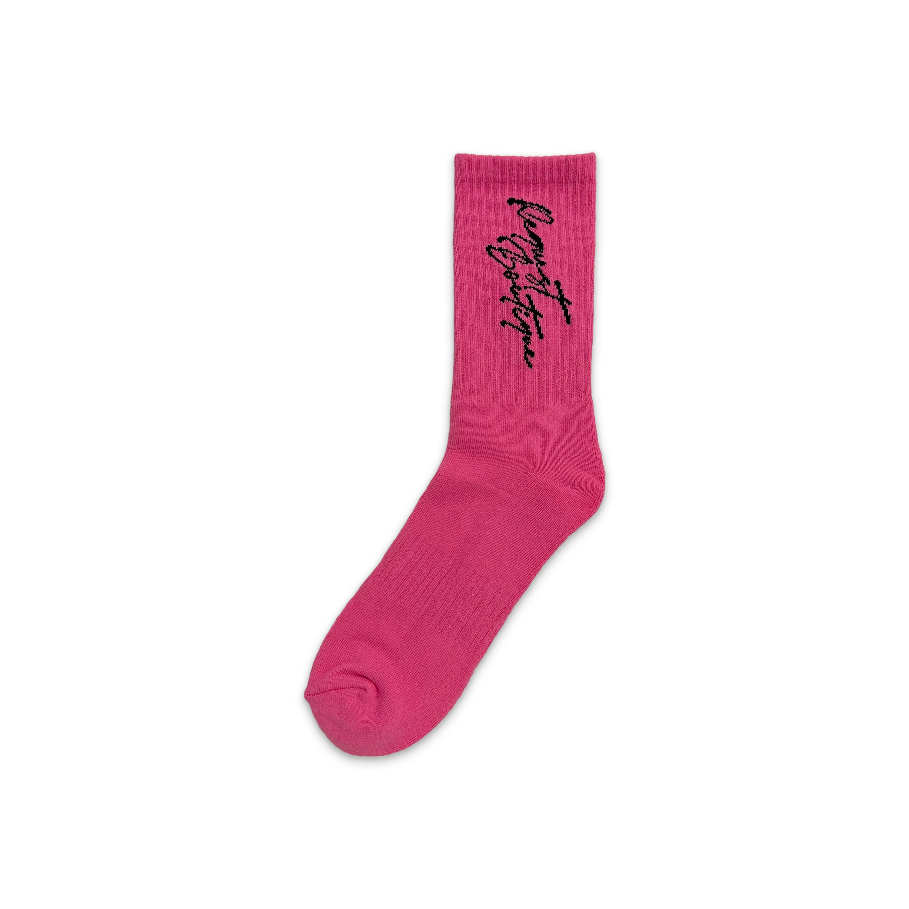 Request Vertical Script Socks "Pink"