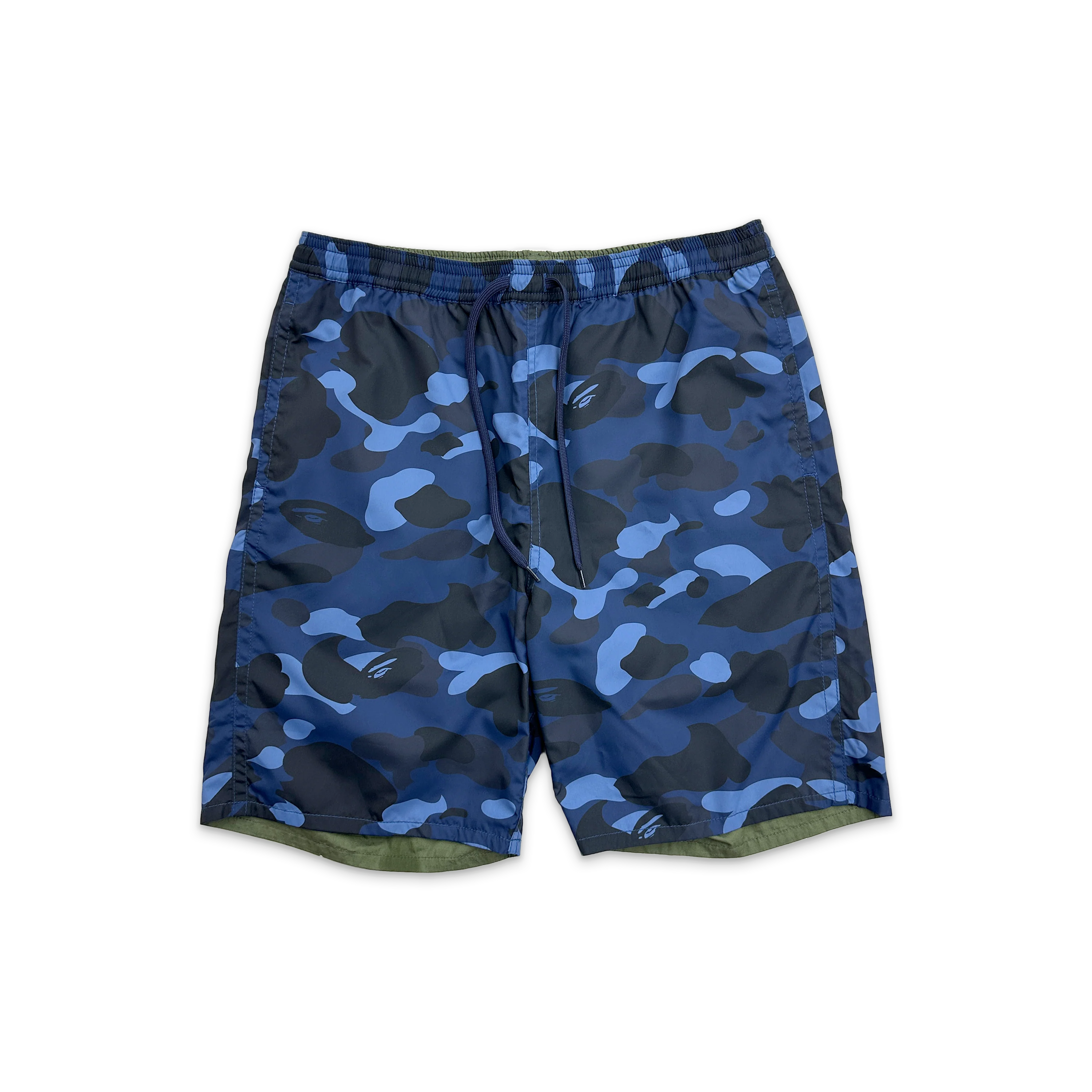 Reversible Color Camo Shark Head Shorts “Blue/Olive" - Image 2