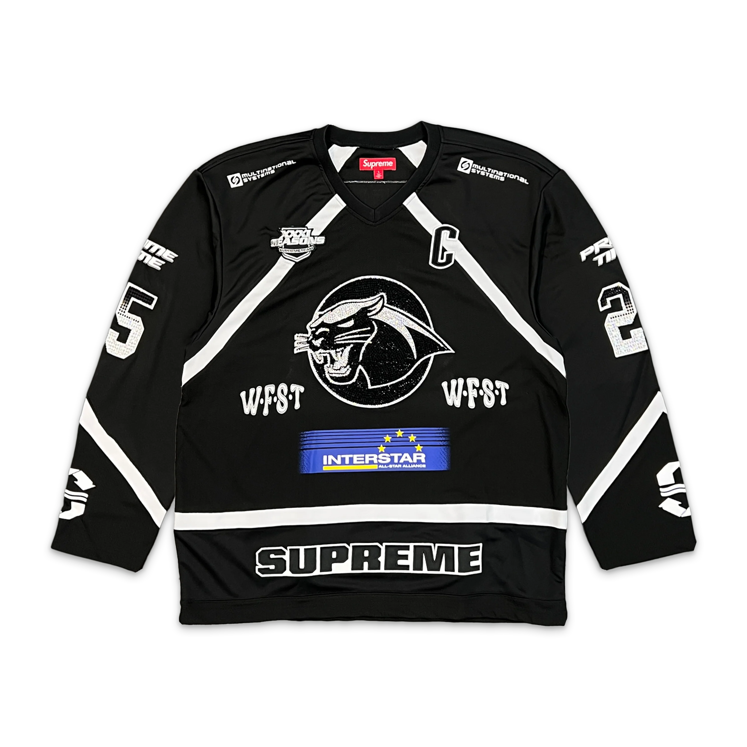 Rhinestone Hockey Jersey "Black"