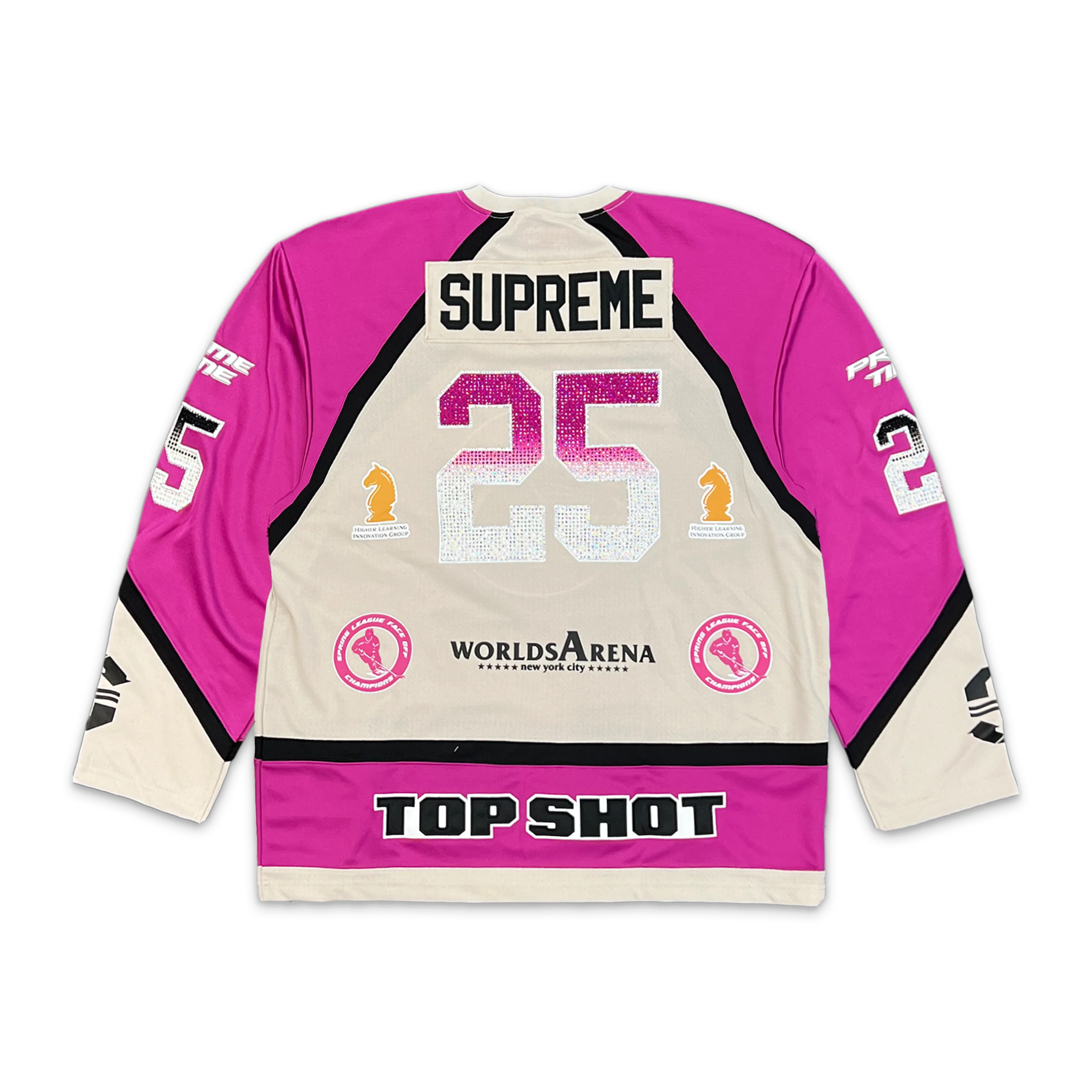 Rhinestone Hockey Jersey "Light Grey" - Image 2